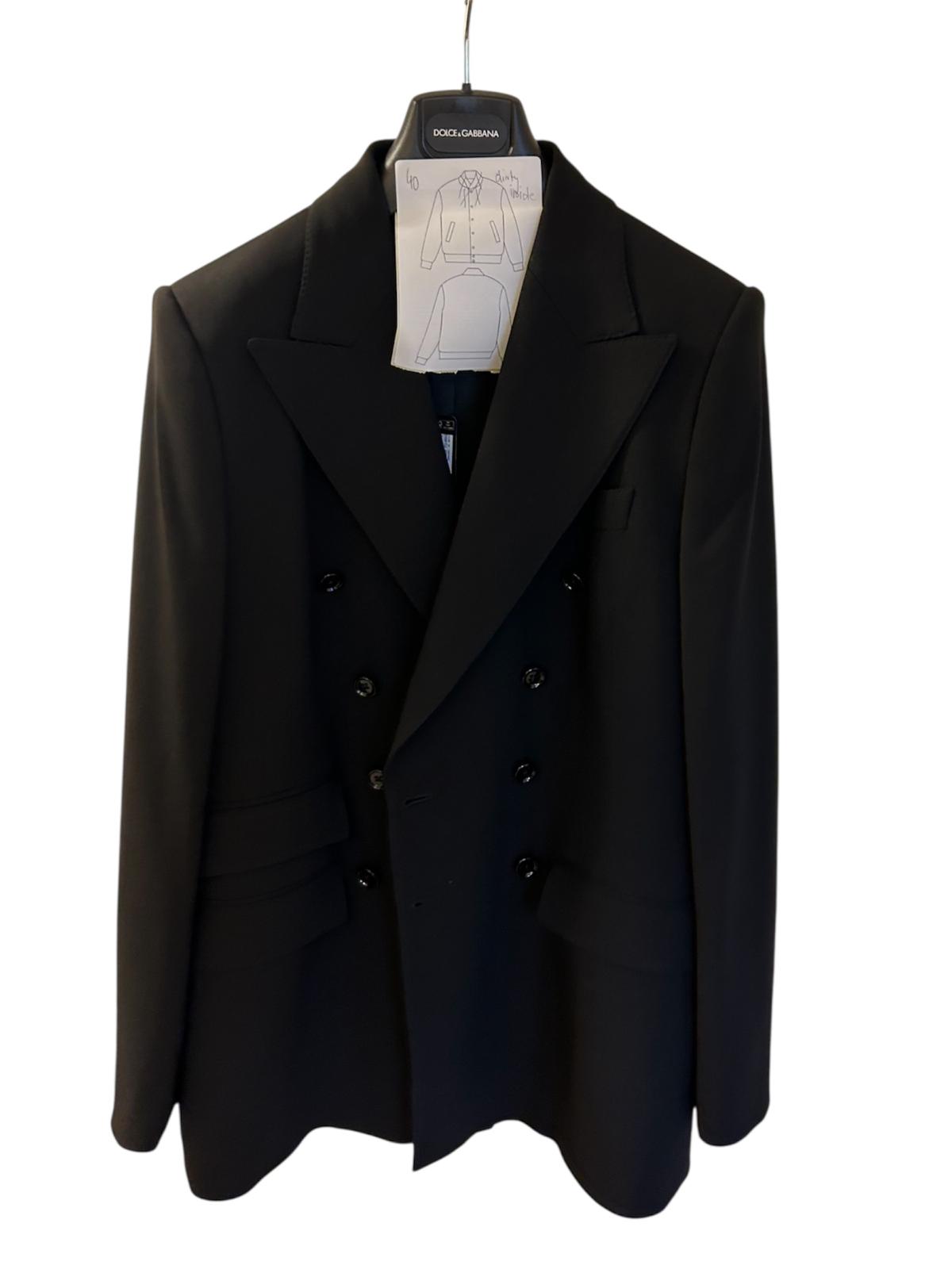Dolce & Gabbana Black Cotton Blazer Black Buttons DG5026B