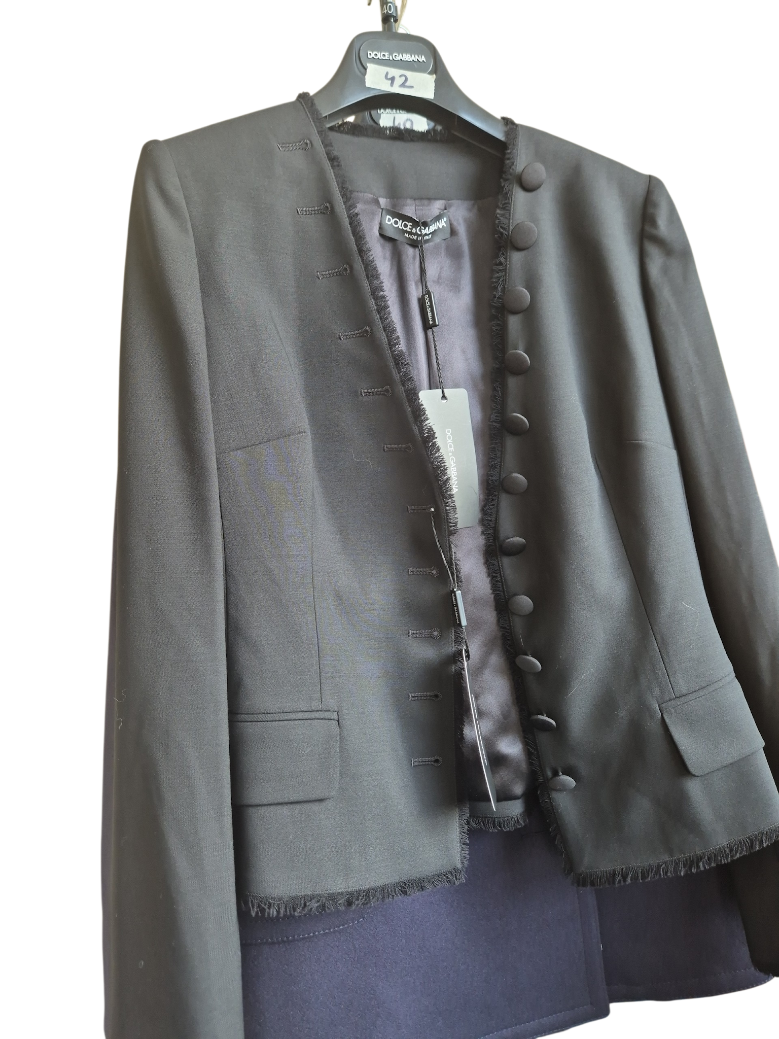 Dolce & Gabbana Jacket Black Ripped Edges DG5191B