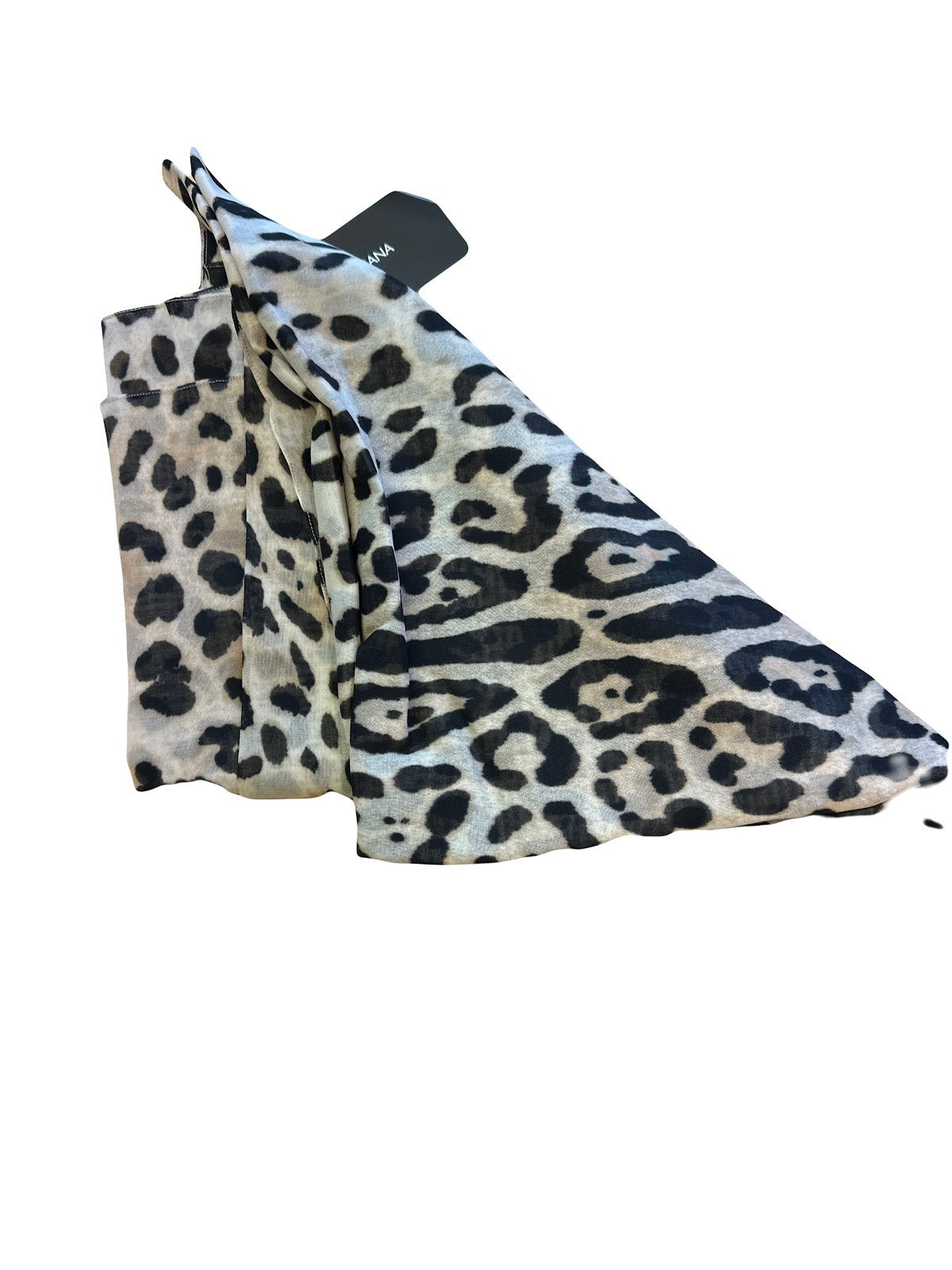 Dolce & Gabbana Scarf Cotton Cream Leopard pattern 200*13cm DG1171A