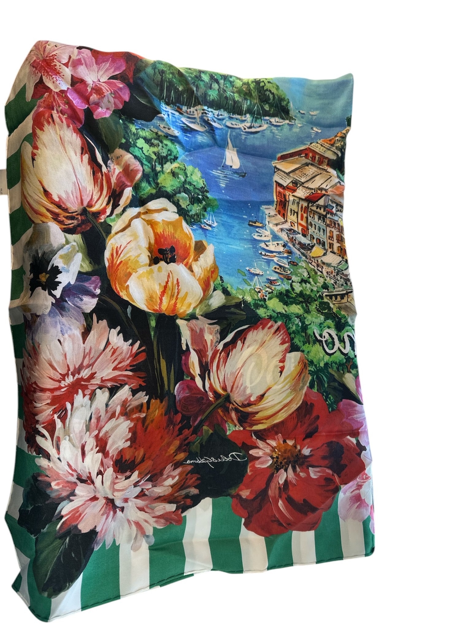 Dolce & Gabbana Scarf Silk Multicolour DG Portofino 90*90cm DG1834A