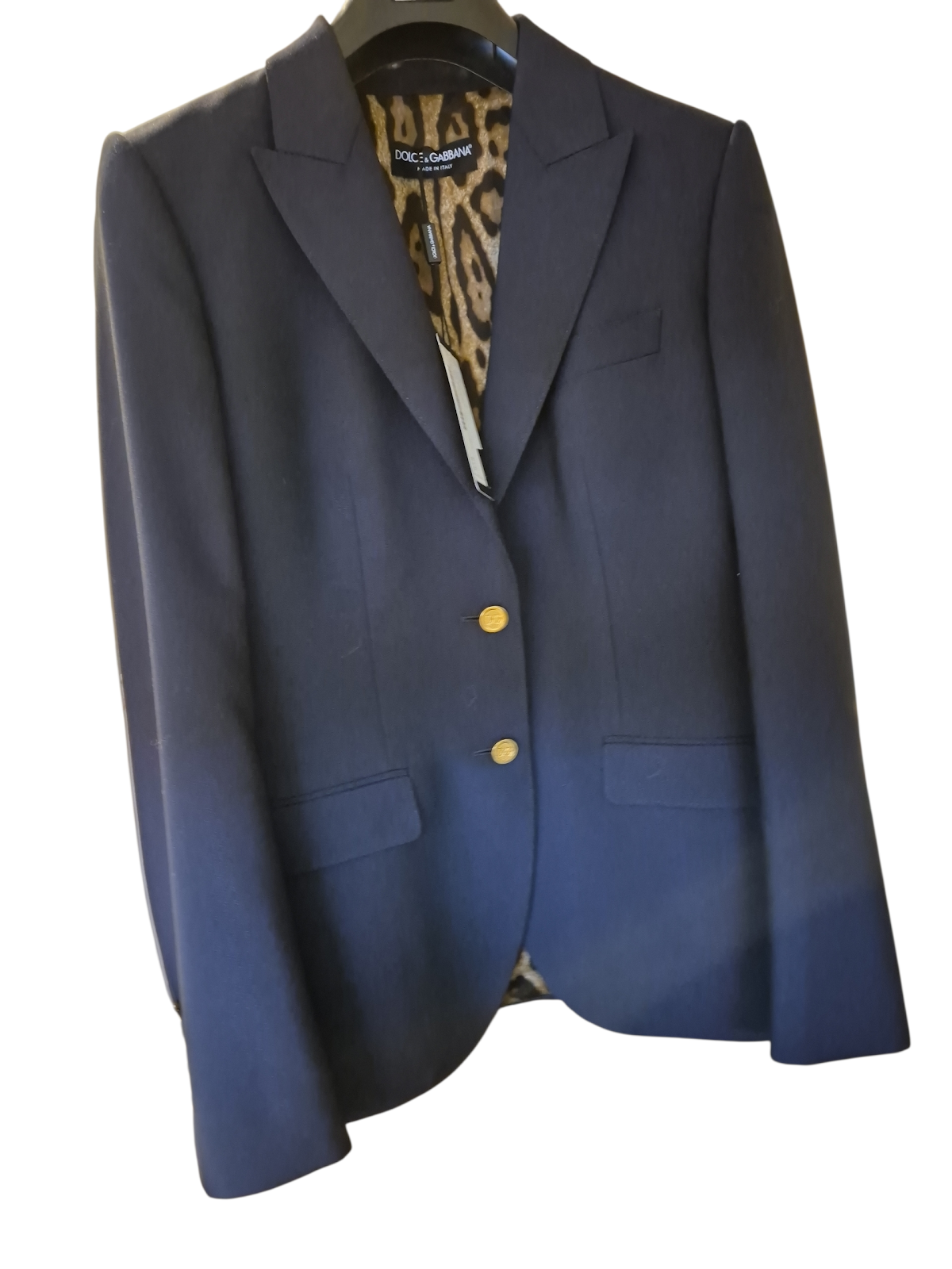 Dolce & Gabbana Blazer Navy Blue Buttons DG Logo DG5133B