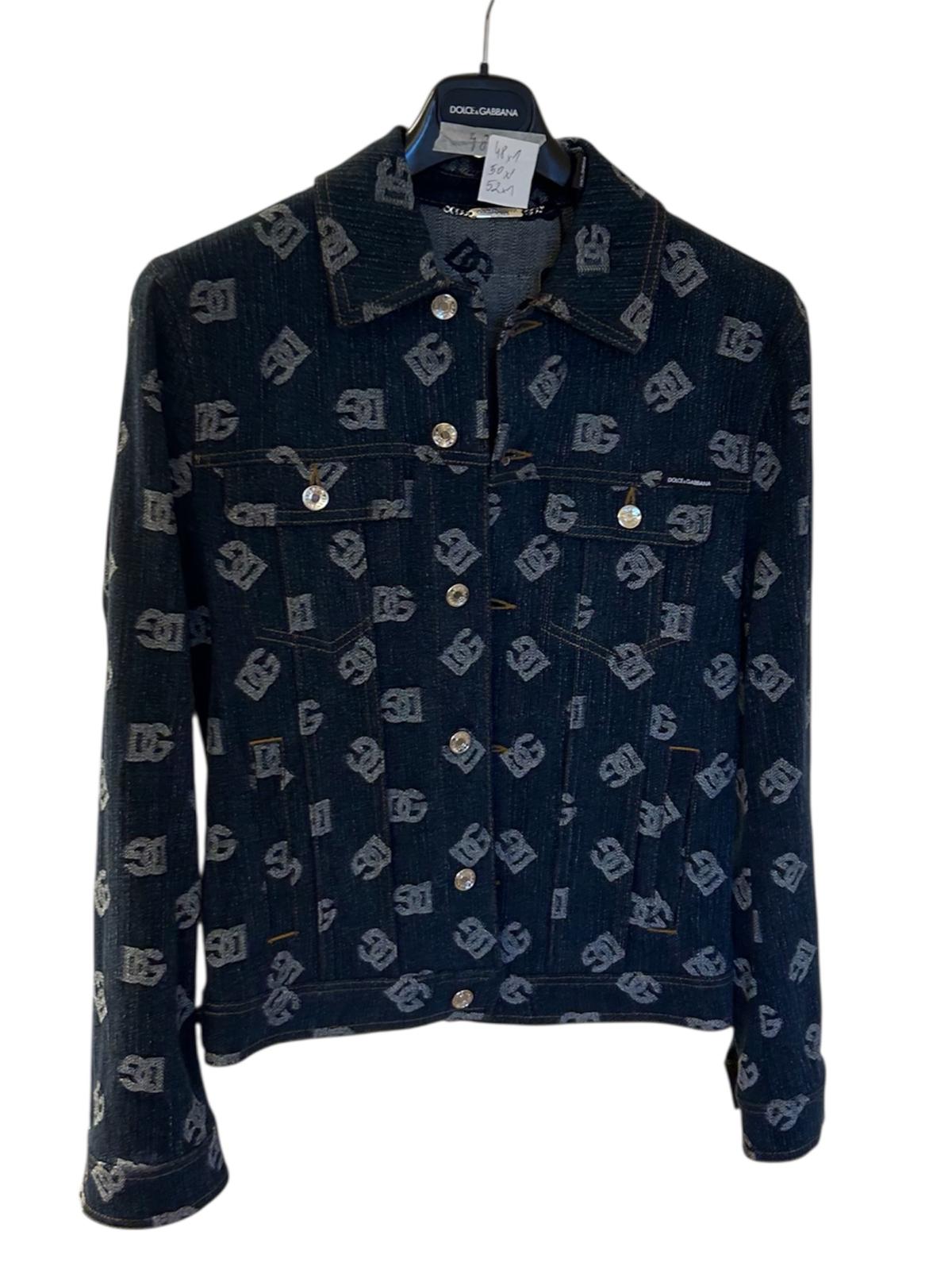 Dolce & Gabbana Jacket Blue Jeans DG Print DG5016B