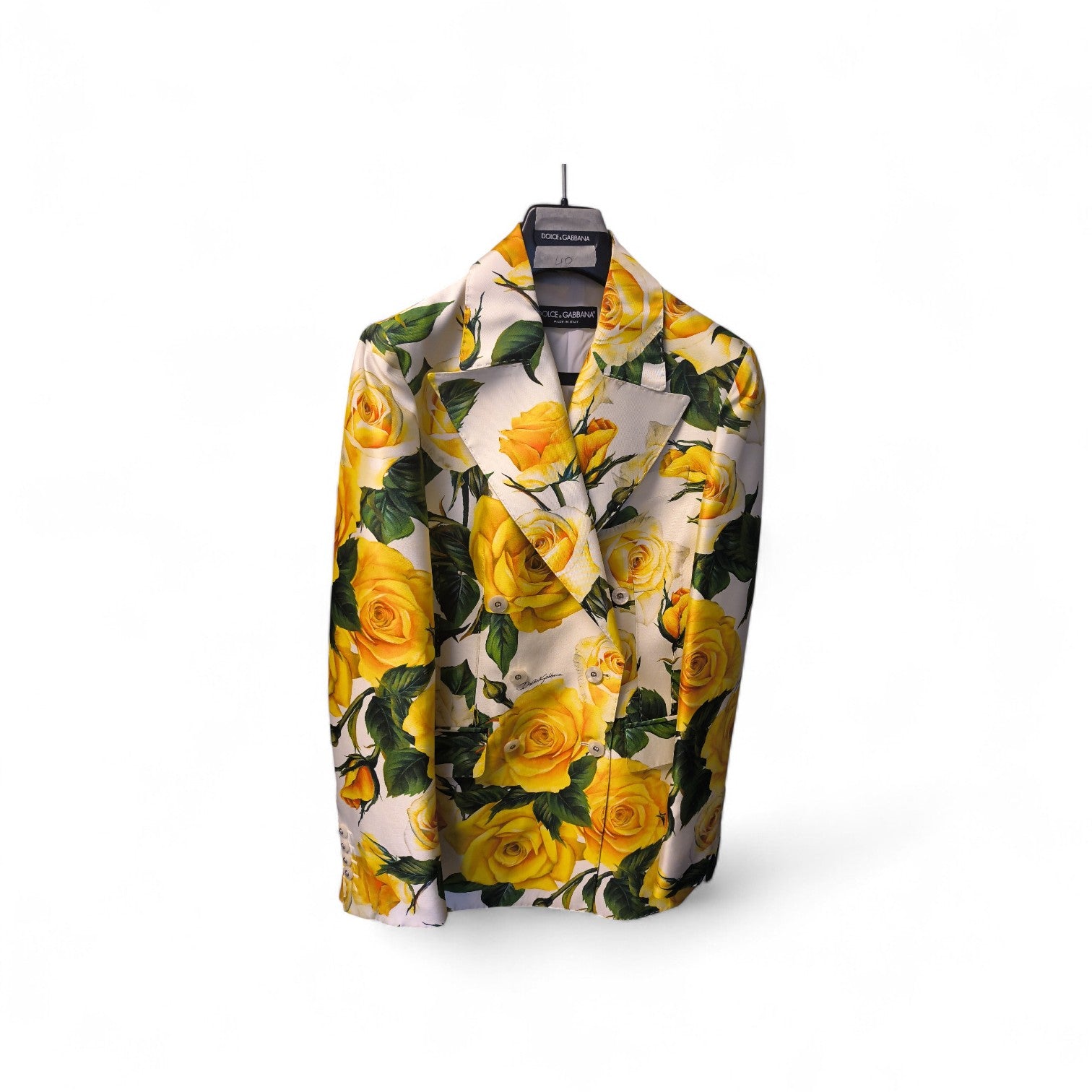 Dolce & Gabbana White & Yellow Floral Jacket DG5117B
