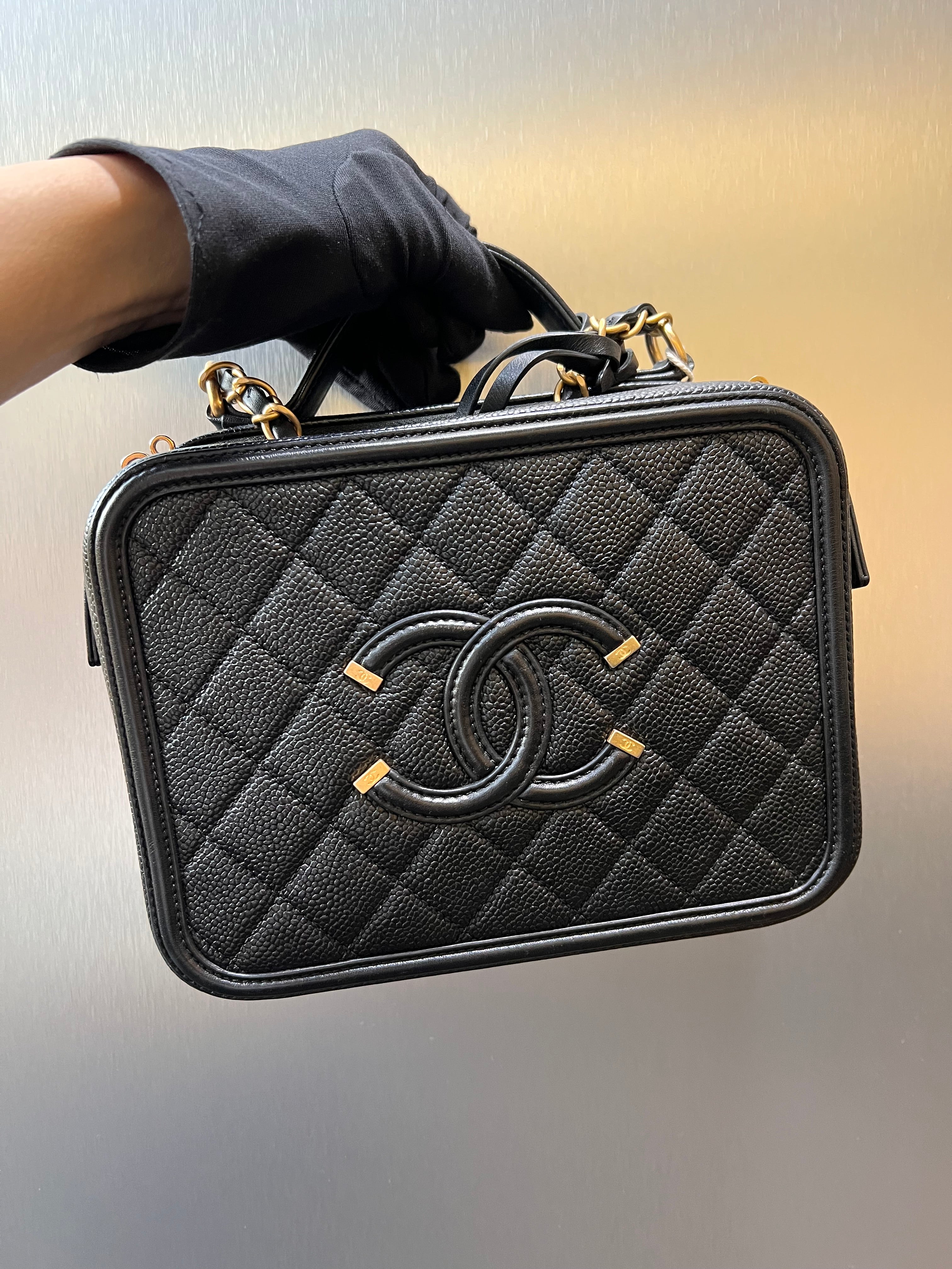 Chanel Filigree Medium Black Caviar GHW