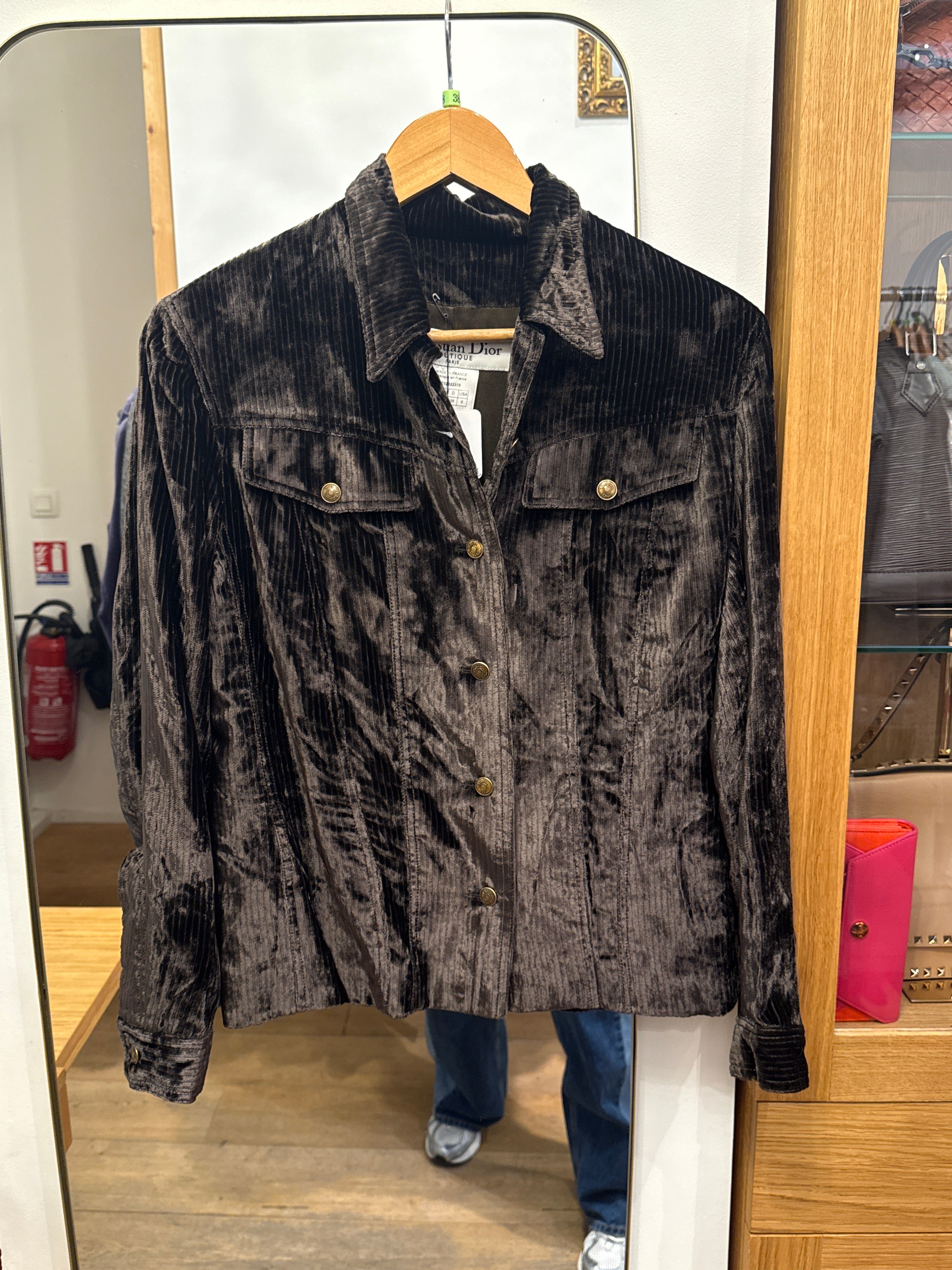 CHRISTIAN DIOR GREEN CORDUROY JACKET AGC359