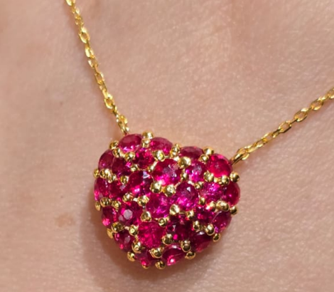 2.18ct Unheated Burma Pink Spinel Necklace SKH1076