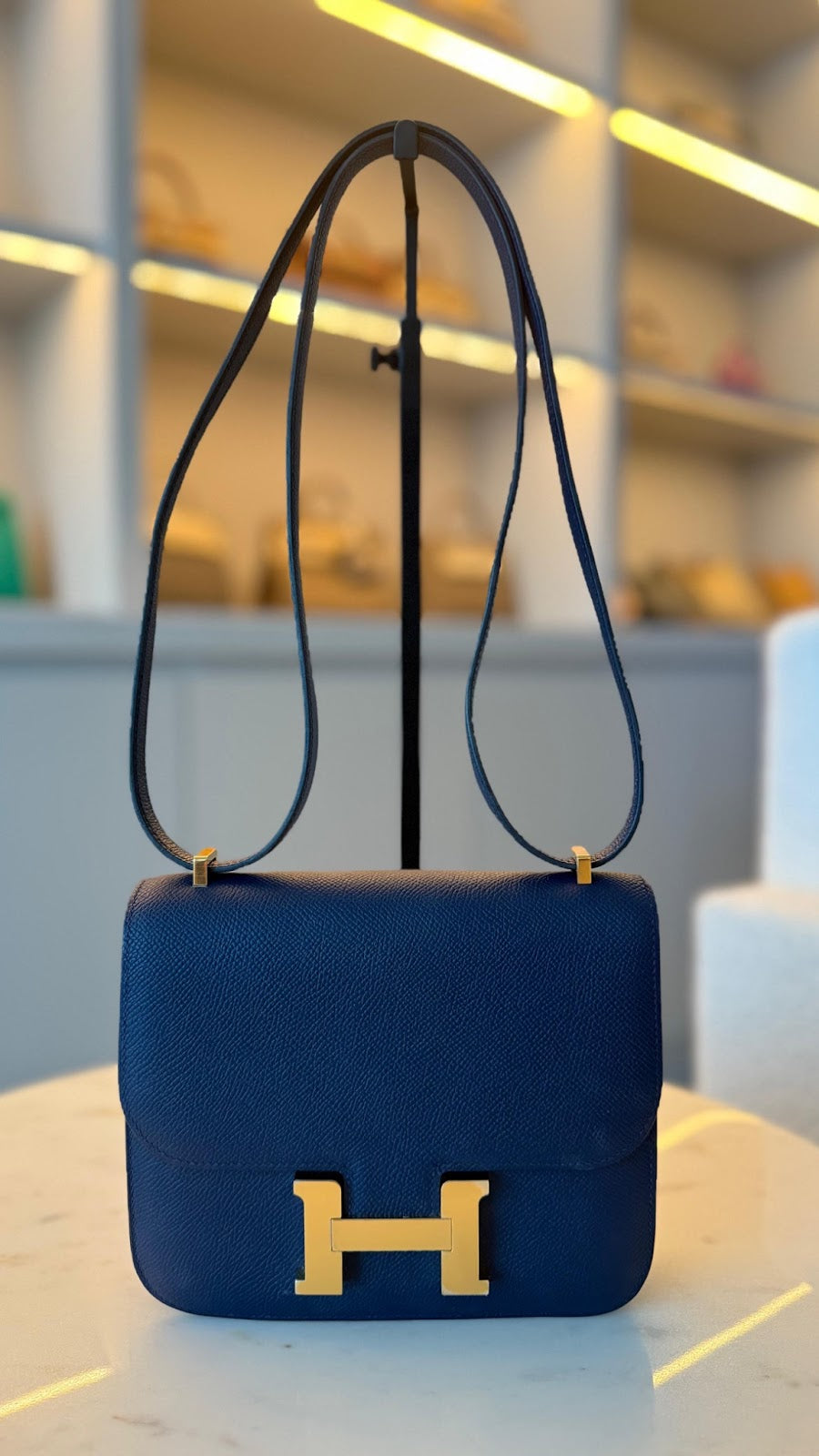 Constance 18 Navy	Epsom with Gold Hardware AGC3224