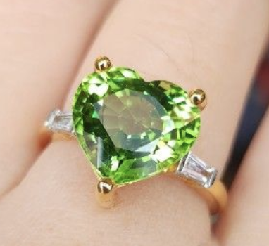 5.22ct Unheated Burma Peridot Ring SKH1119