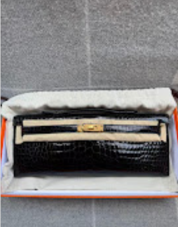 Hermes  kelly cut black ghw Y shiny ALTC0578