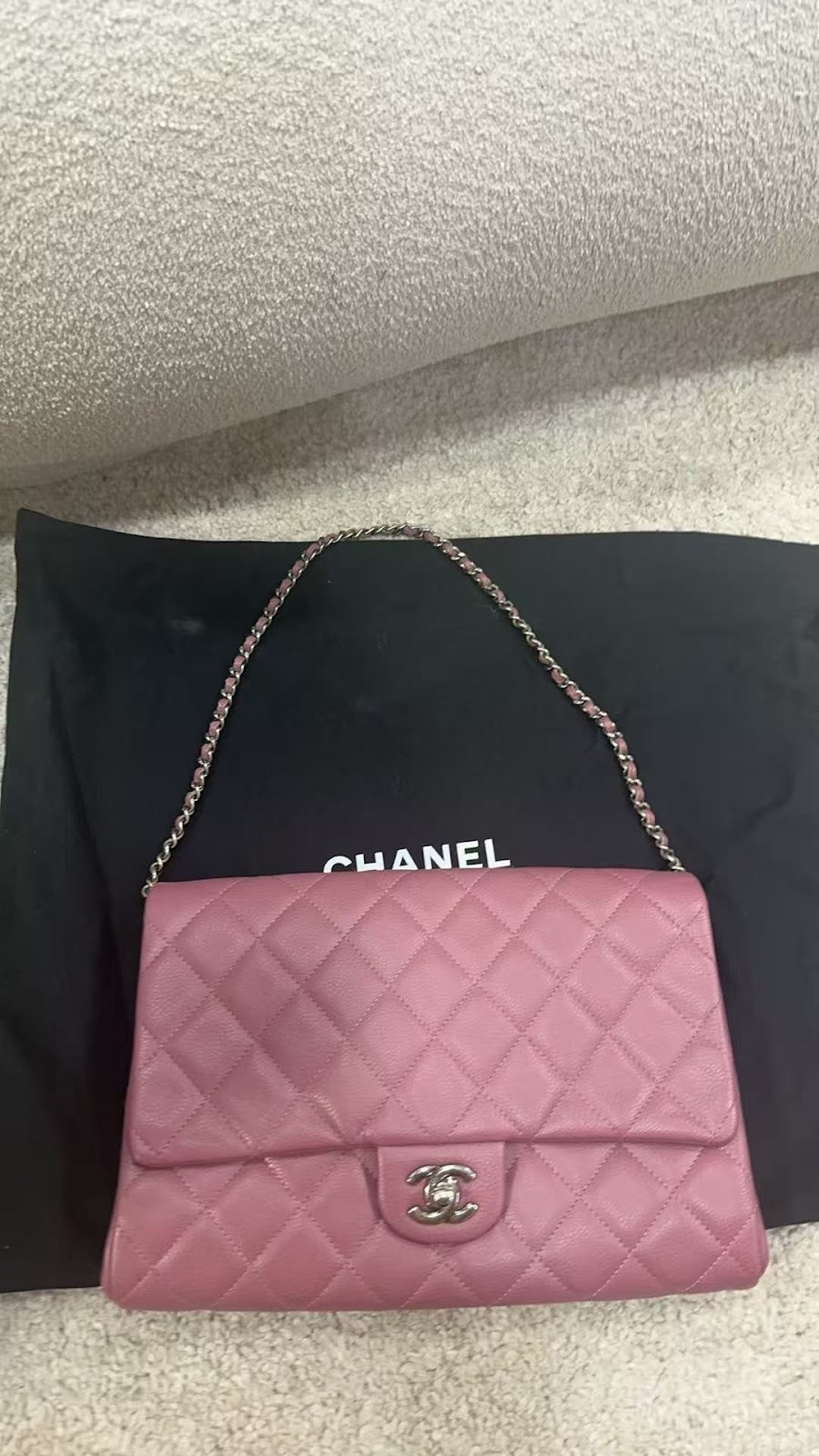 Chanel pink class flap medium bag 28*18 ALC3677
