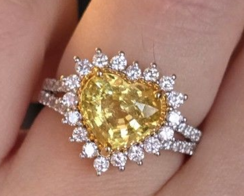 2.09ct Unheated Burma Danburite Ring with natural diamonds in 18K gold SKH1122