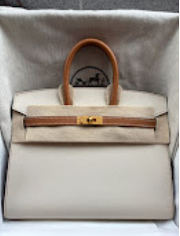 Hermes  Birkin25 Craie + Gold brushed ghw Z Epsom ALTC0599