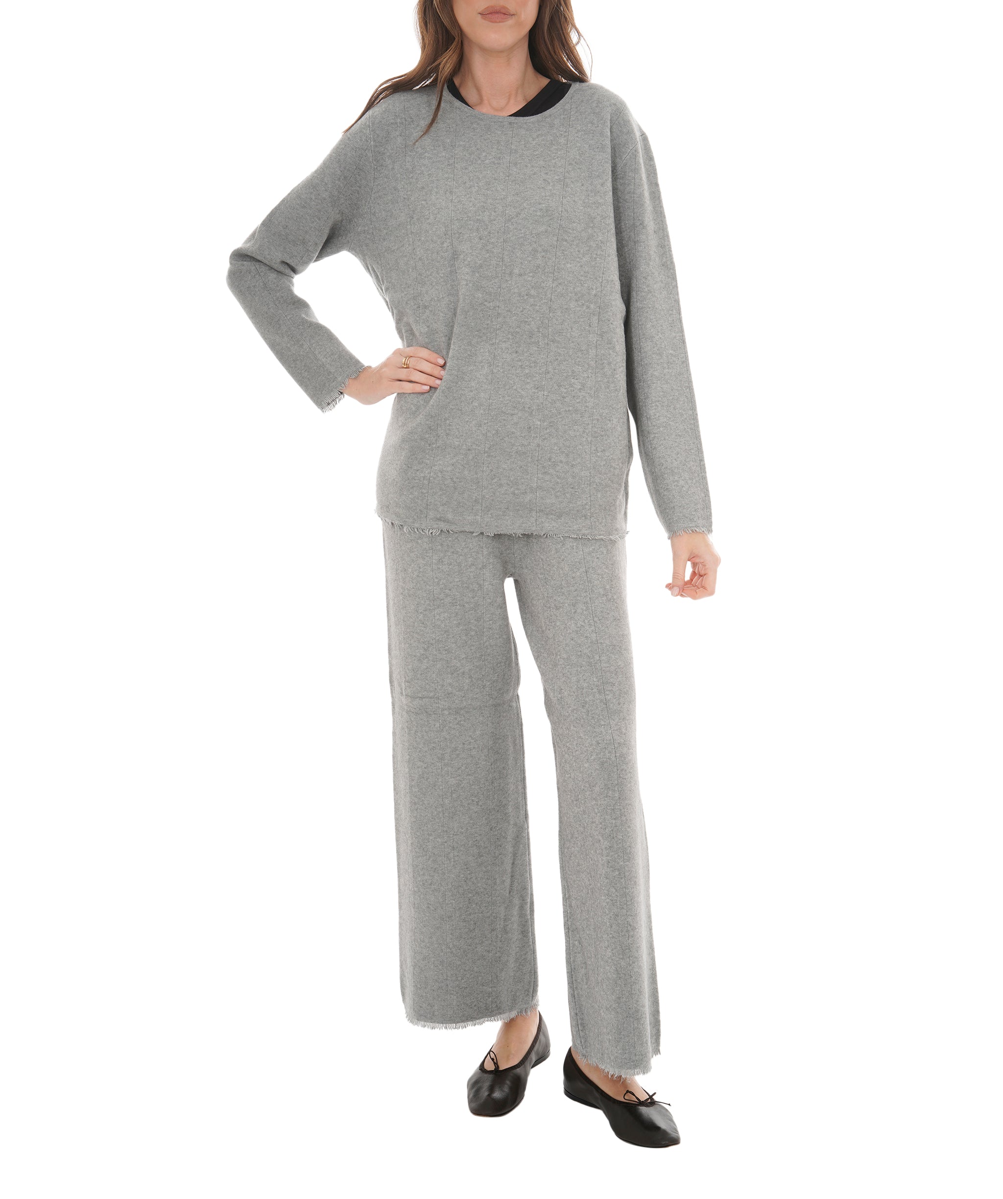 Turtleneck Buttoned Grey Loungewear XL AKC0132