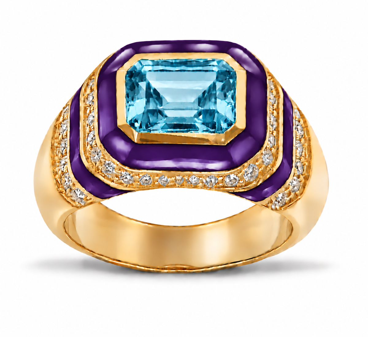 Kyma Dome Ring 18K Yellow Gold THOA001