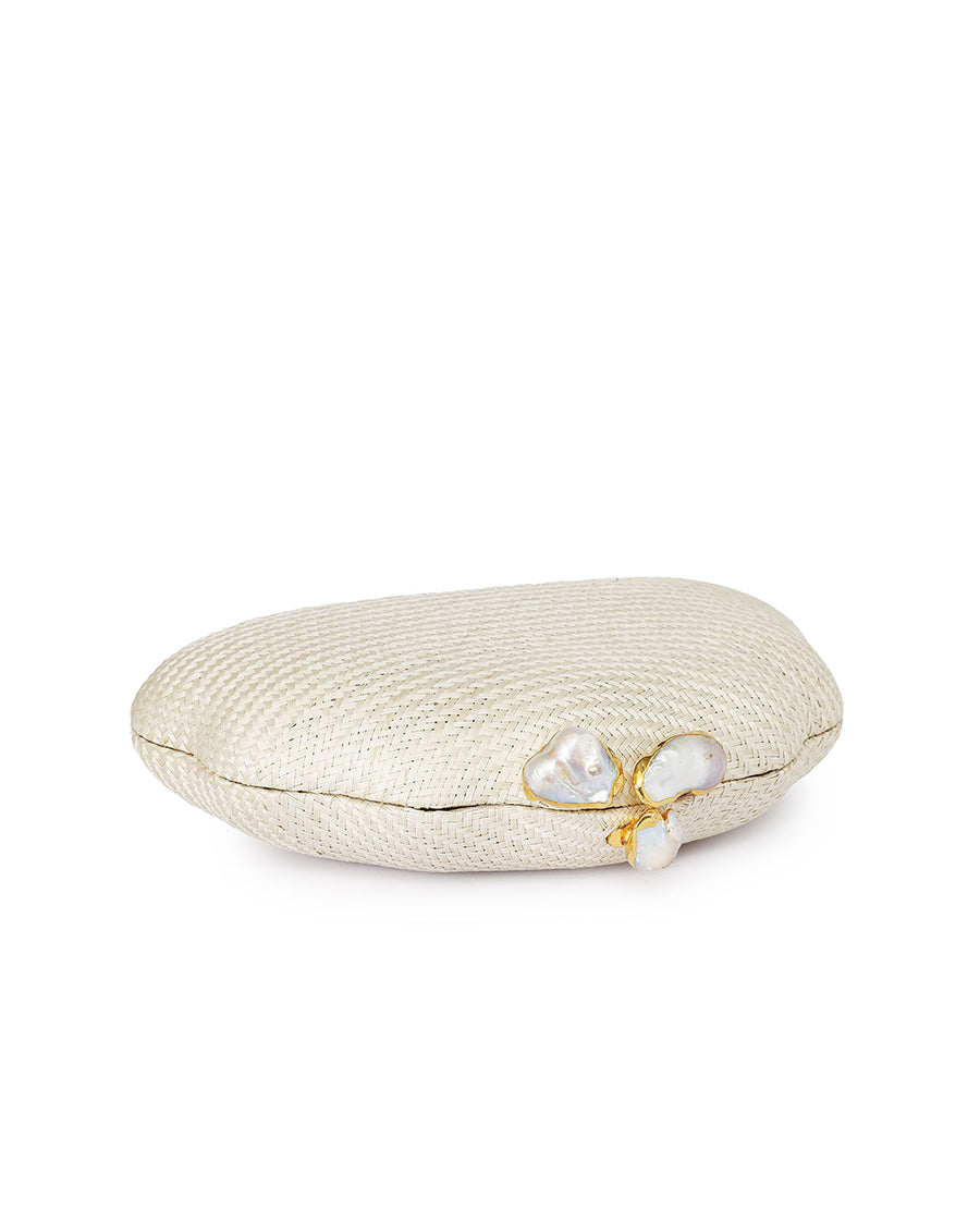 Arya Natural Clutch with Pearls Stone