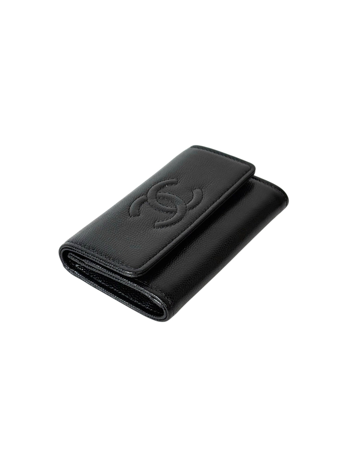 Chanel Black Mini Caviar Card Wallet