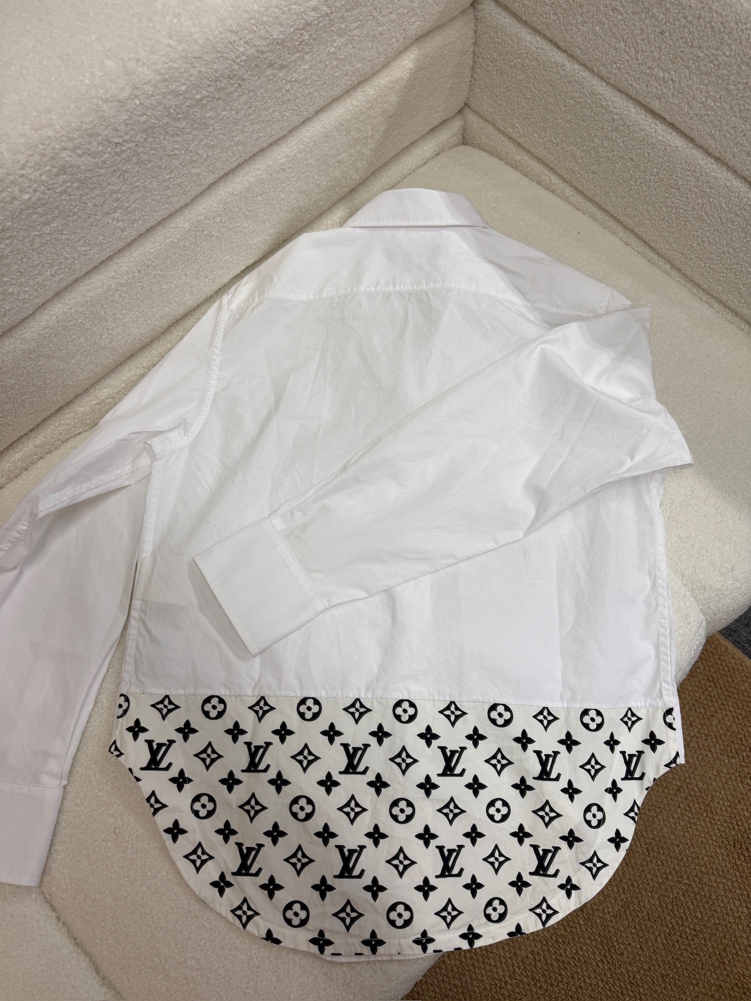 Louis Vuitton 2021 SS Monogram Hem Shirt | 100% Cotton | Regular Fit