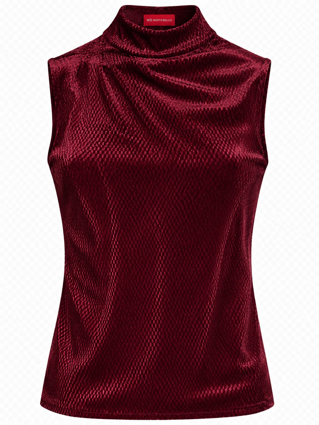 TOP COSIMA TEXTURED VELVET BURGUNDY MCL13688