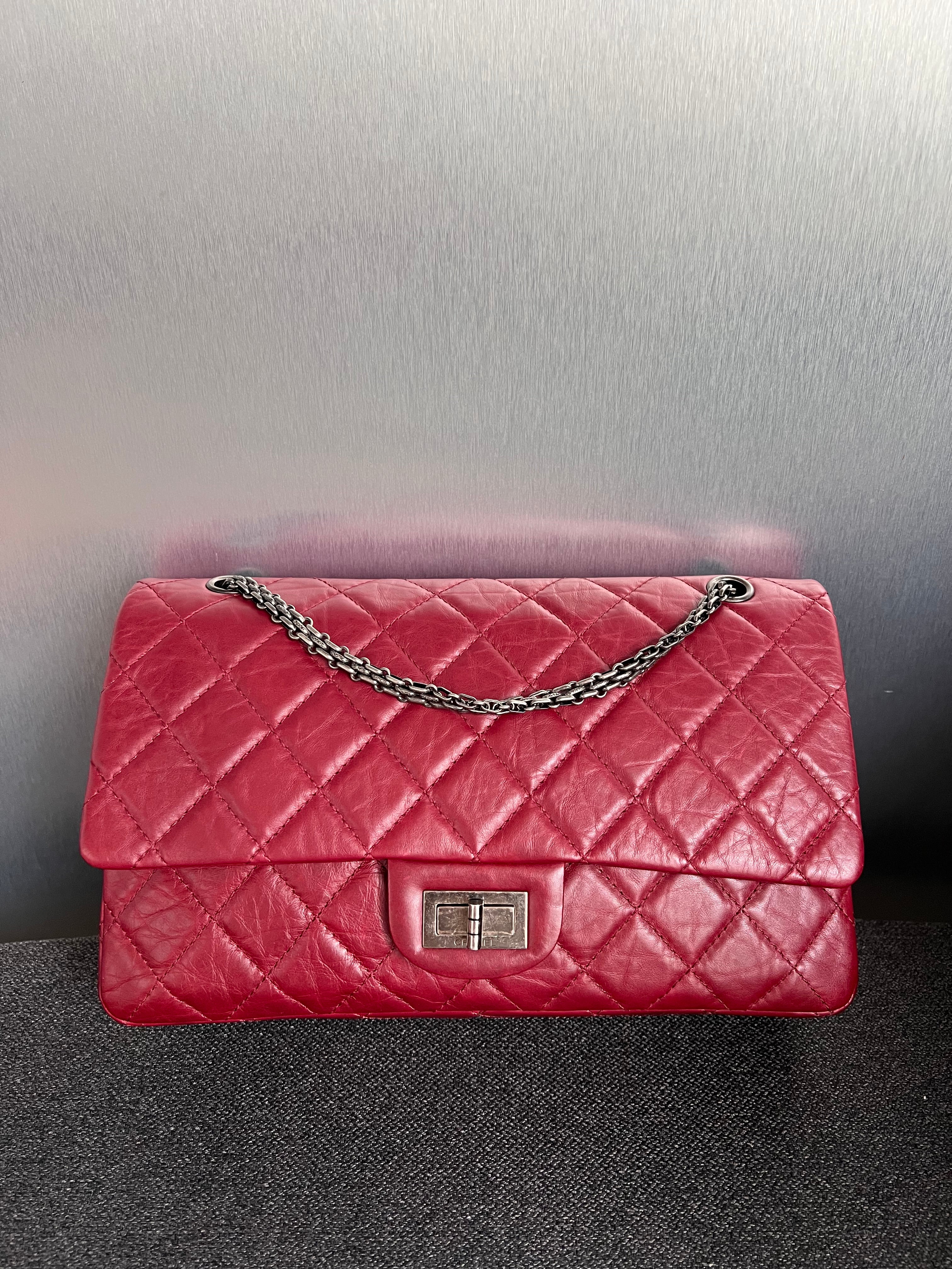 Chanel Reissue Flap Maxi Burgundy Calfskin PHW