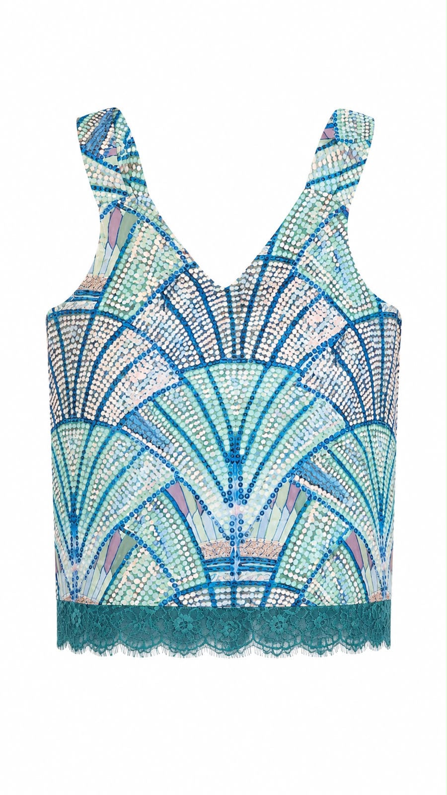 TOP VIENNA PEARL BLUE LACE MCL11701