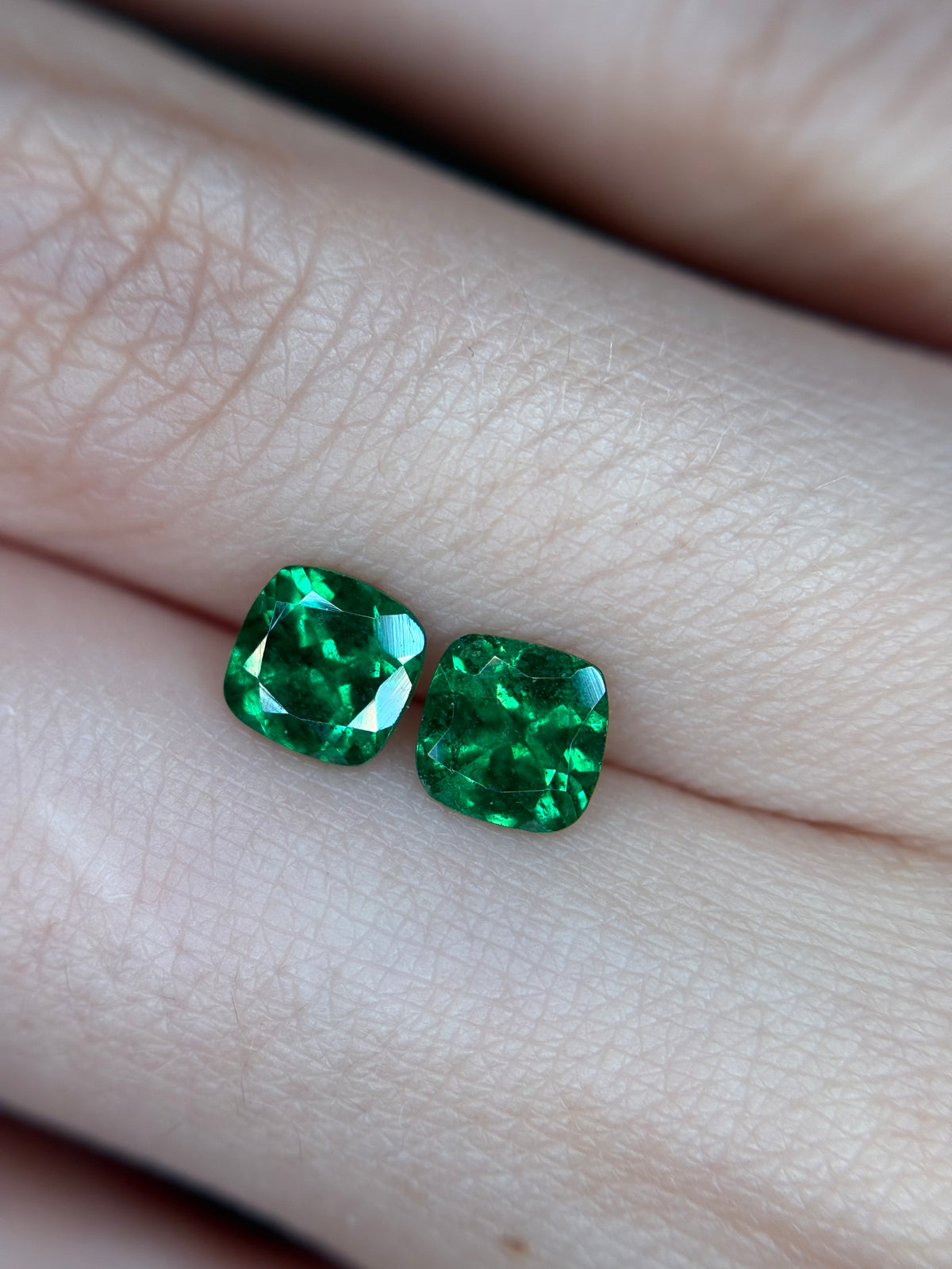 1.30ct Tsavorite PAIR Cushion  THAIC1400