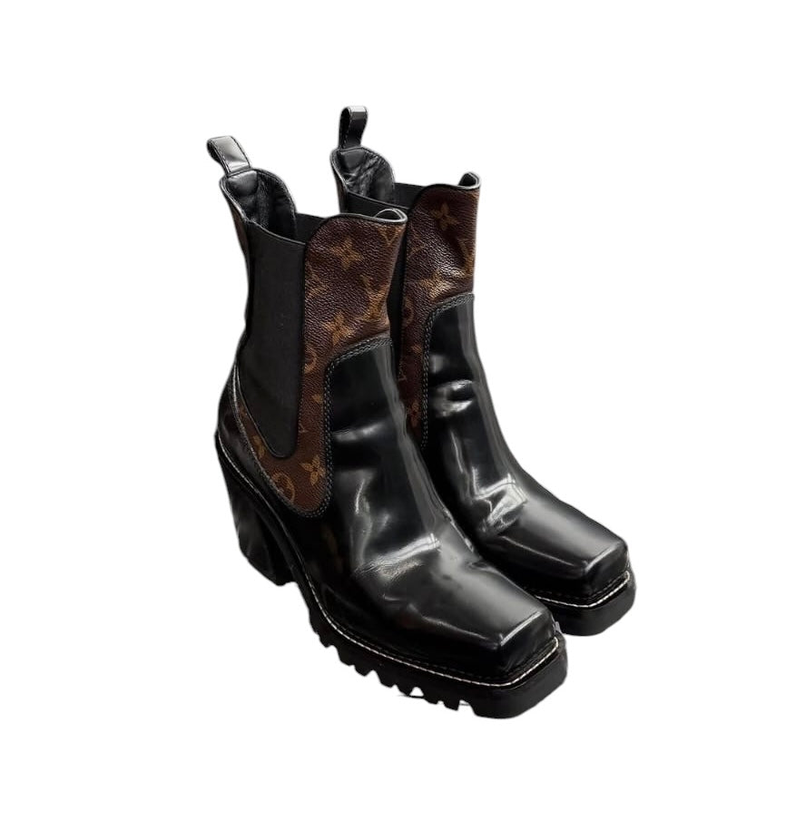 LV Ankle Boots Monogram/Black Sz 39 SYCYA133