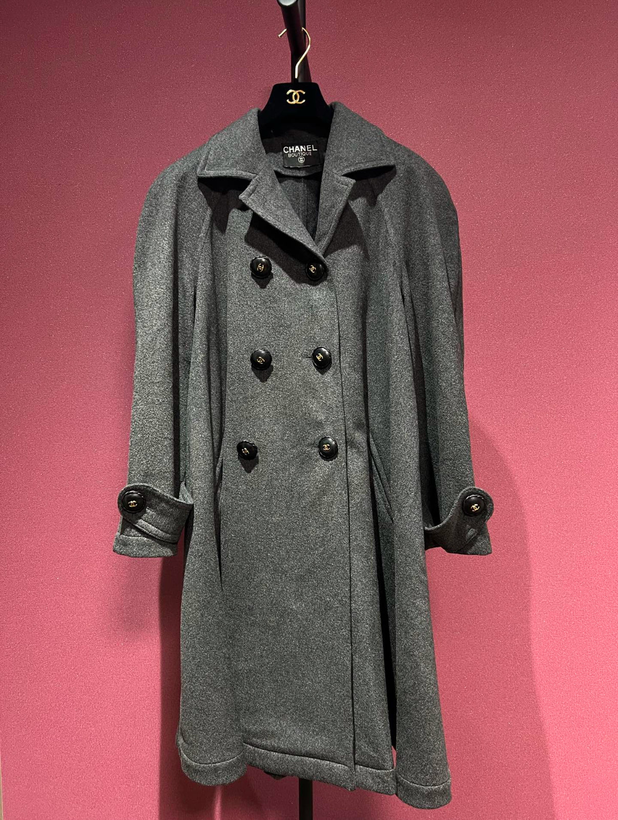CHANEL 1992 VINTAGE CASHMERE COAT FT101776