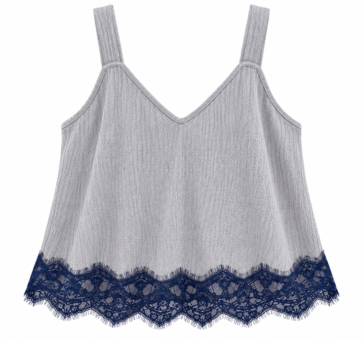 TOP VIENNA BLUE ZEBRA KNITWEAR FRENCH LACE MCL13493