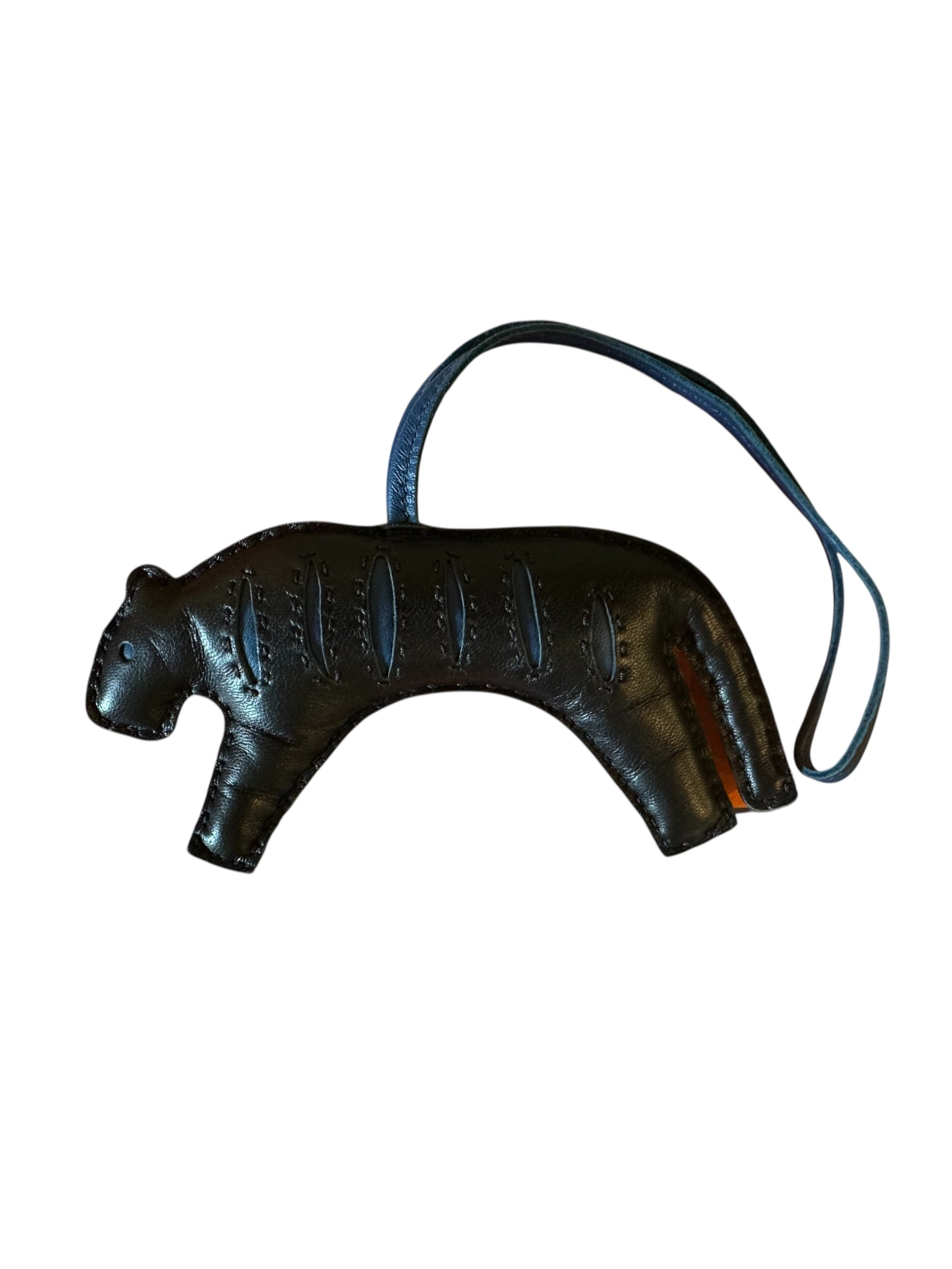 Hermes RooRoo Tiger Charm in Black/Navy