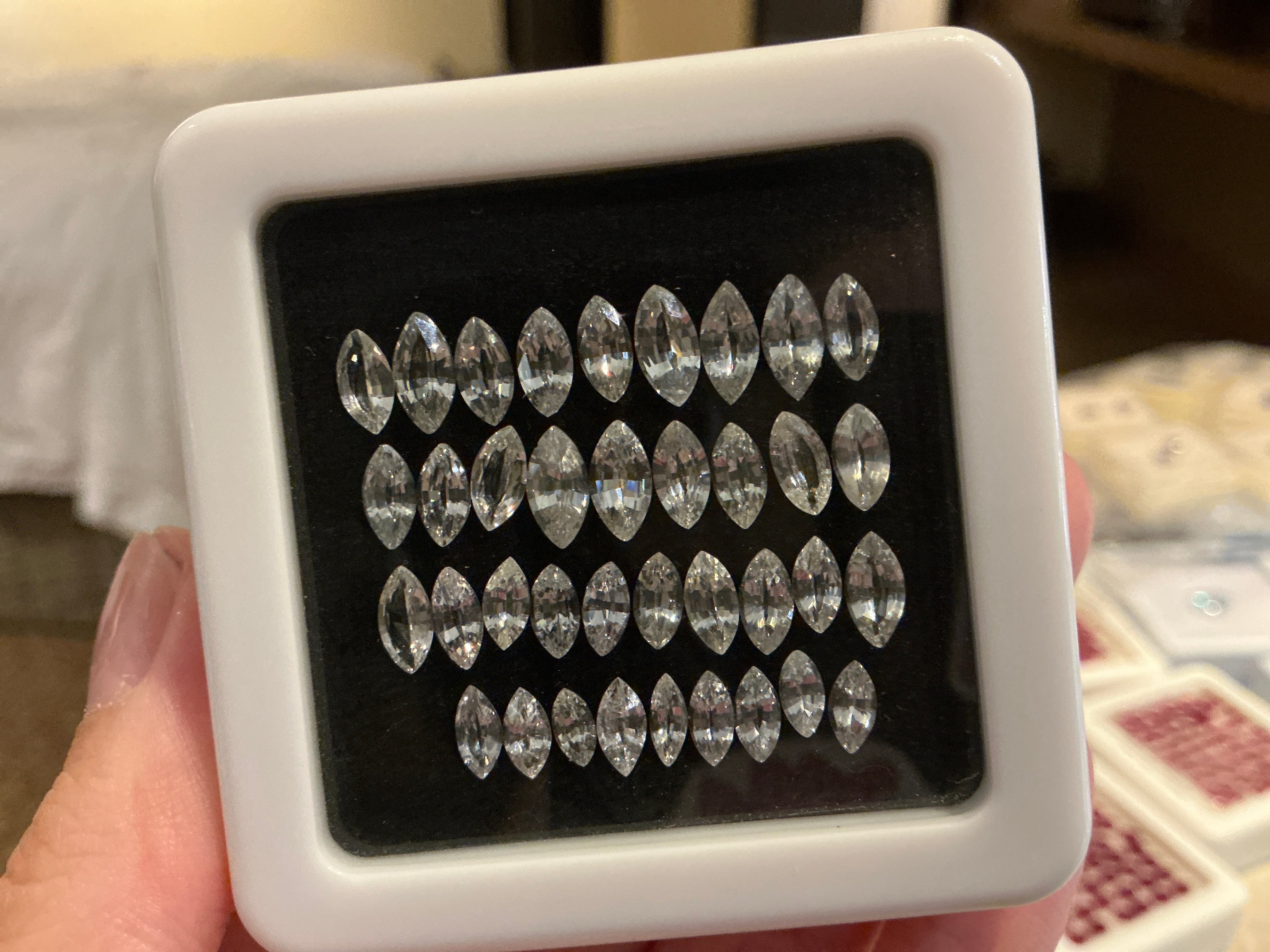 14.75ct White Sapphire Calibration Set Marquise  THAIC0511