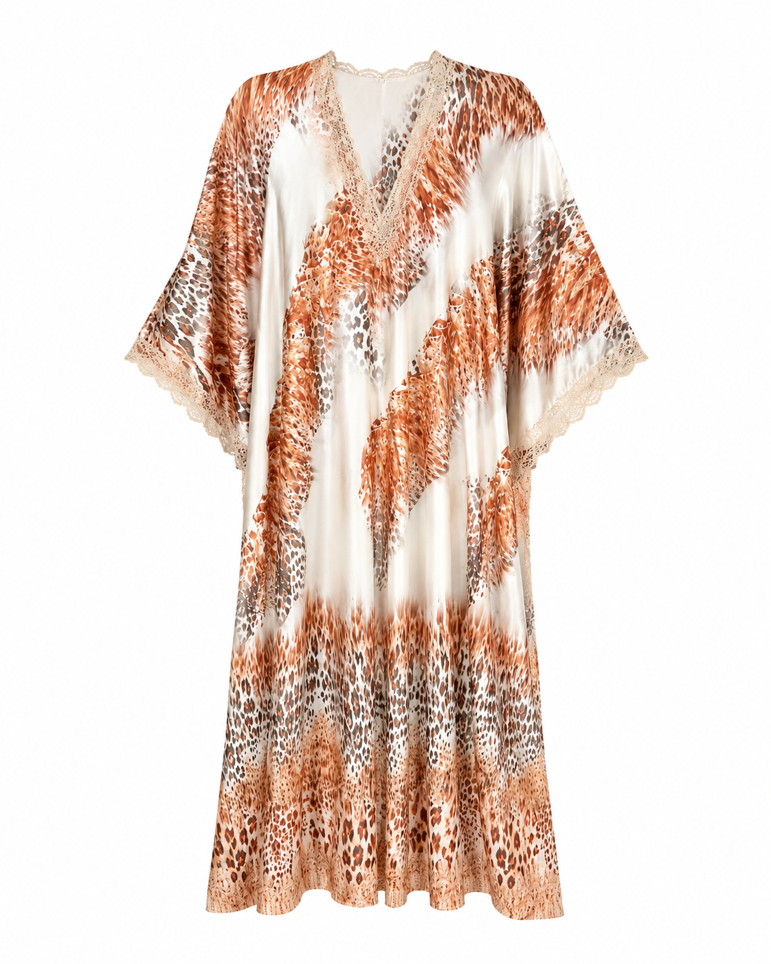 KAFTAN EVANGY LACE DETAILS LEO GRADIENT BEIGE  MCL12038