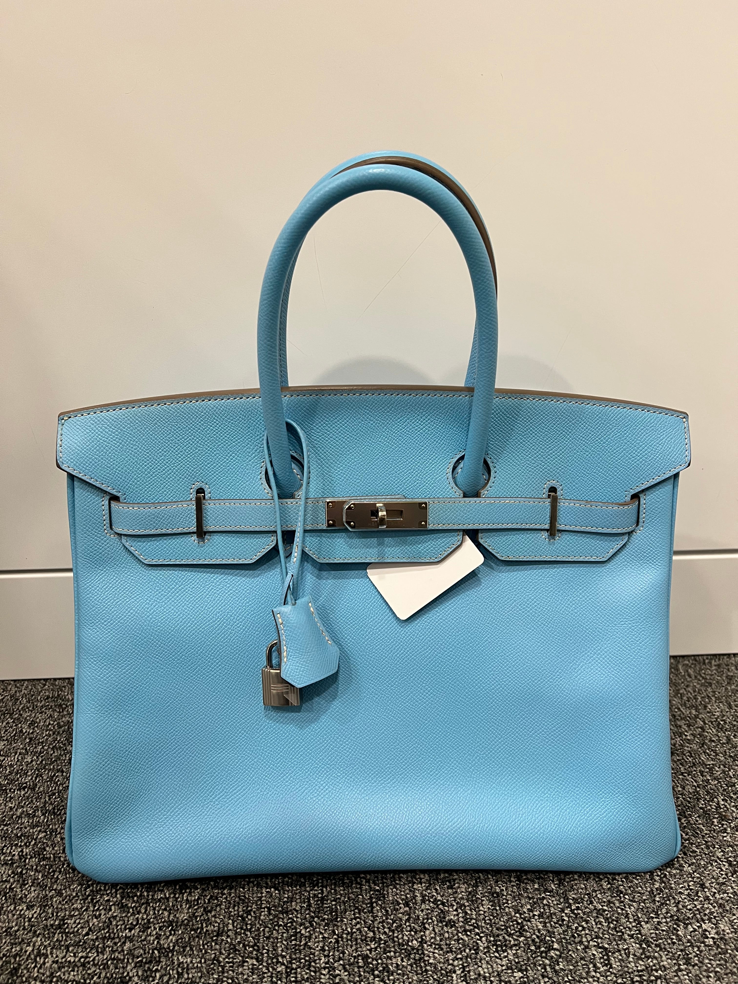 HERMES Epsom Celeste SV Birkin 35 B07086PPG5