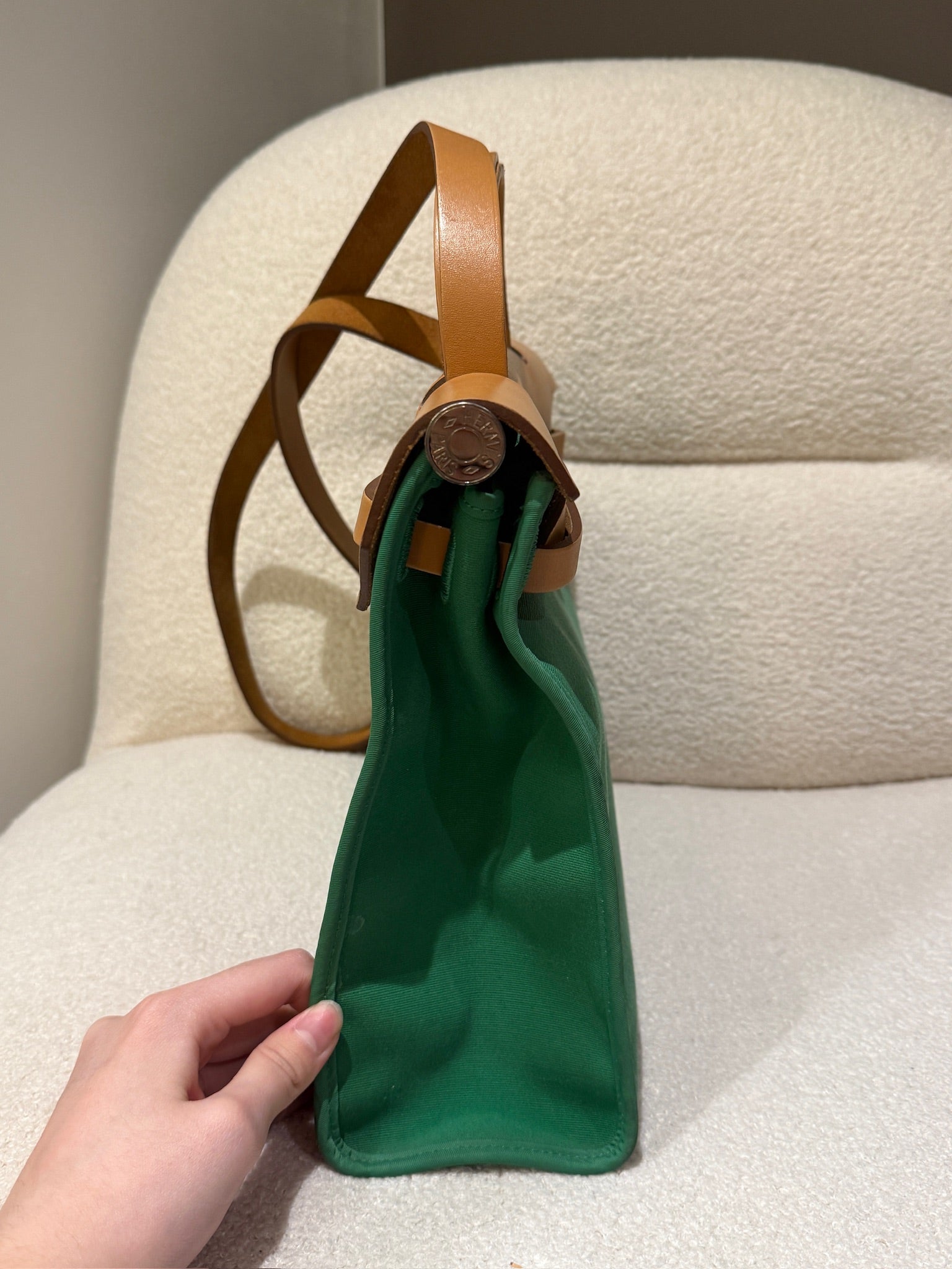 Hermès Herbag Zip 31 Bambou & Leather Tote - X Stamp