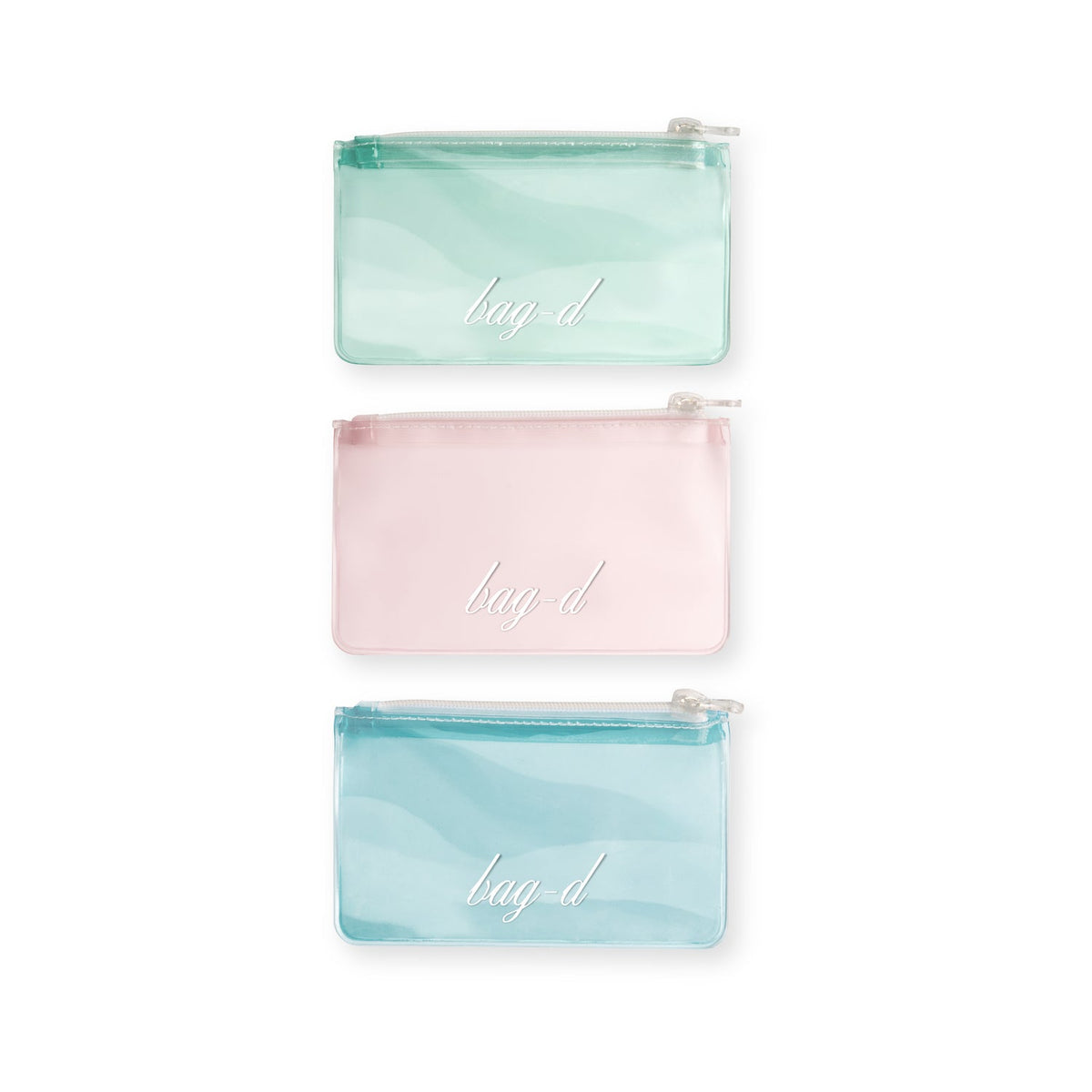 BAG-D The Everything Pouch in frosted TPU — front view