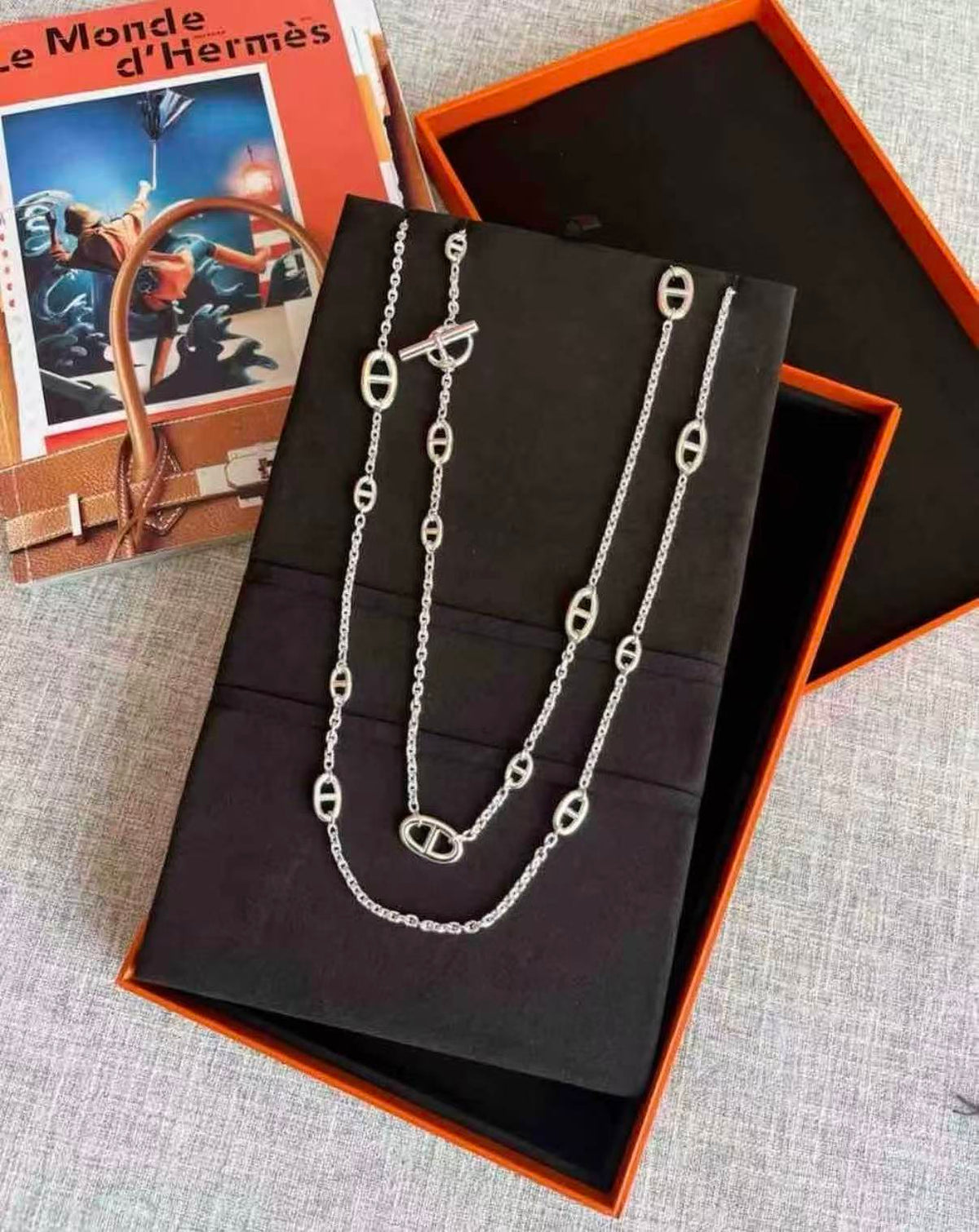 Preloved Hermes necklace 120cm