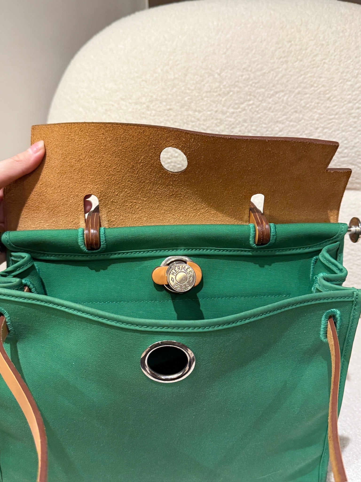 Hermès Herbag Zip 31 Bambou & Leather Tote - X Stamp
