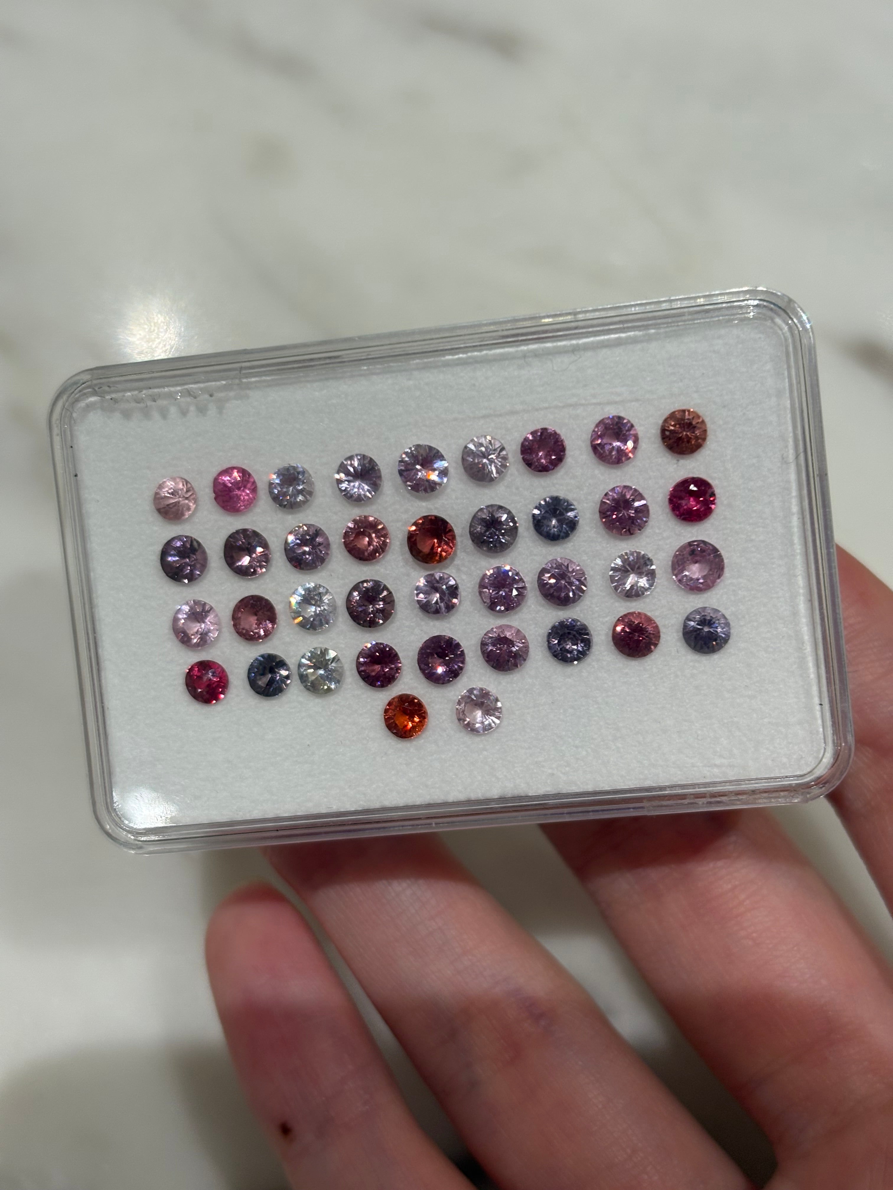 6.81ct Burma Spinel Round Set DXBCS4616