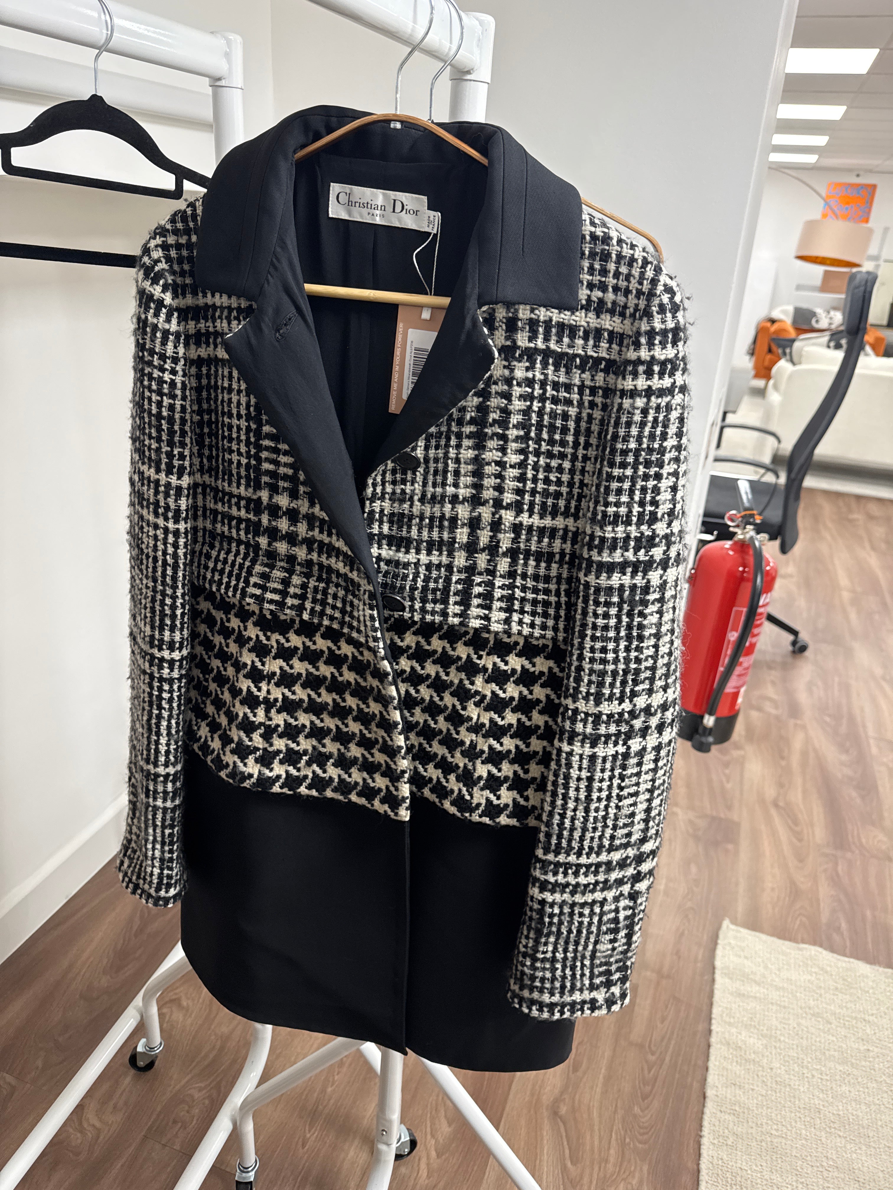 Raph Simons Houndstooth Coat ALEP236