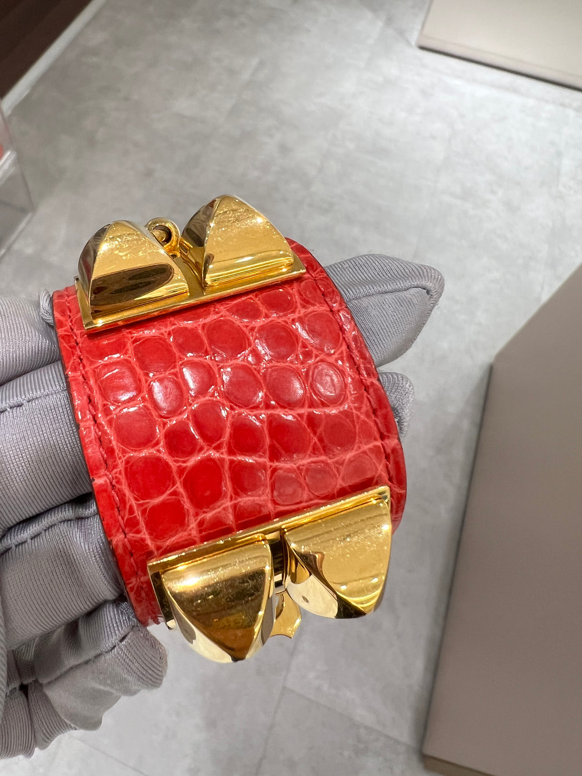 Hermes Geranium Croc CDC GHW SYC2320