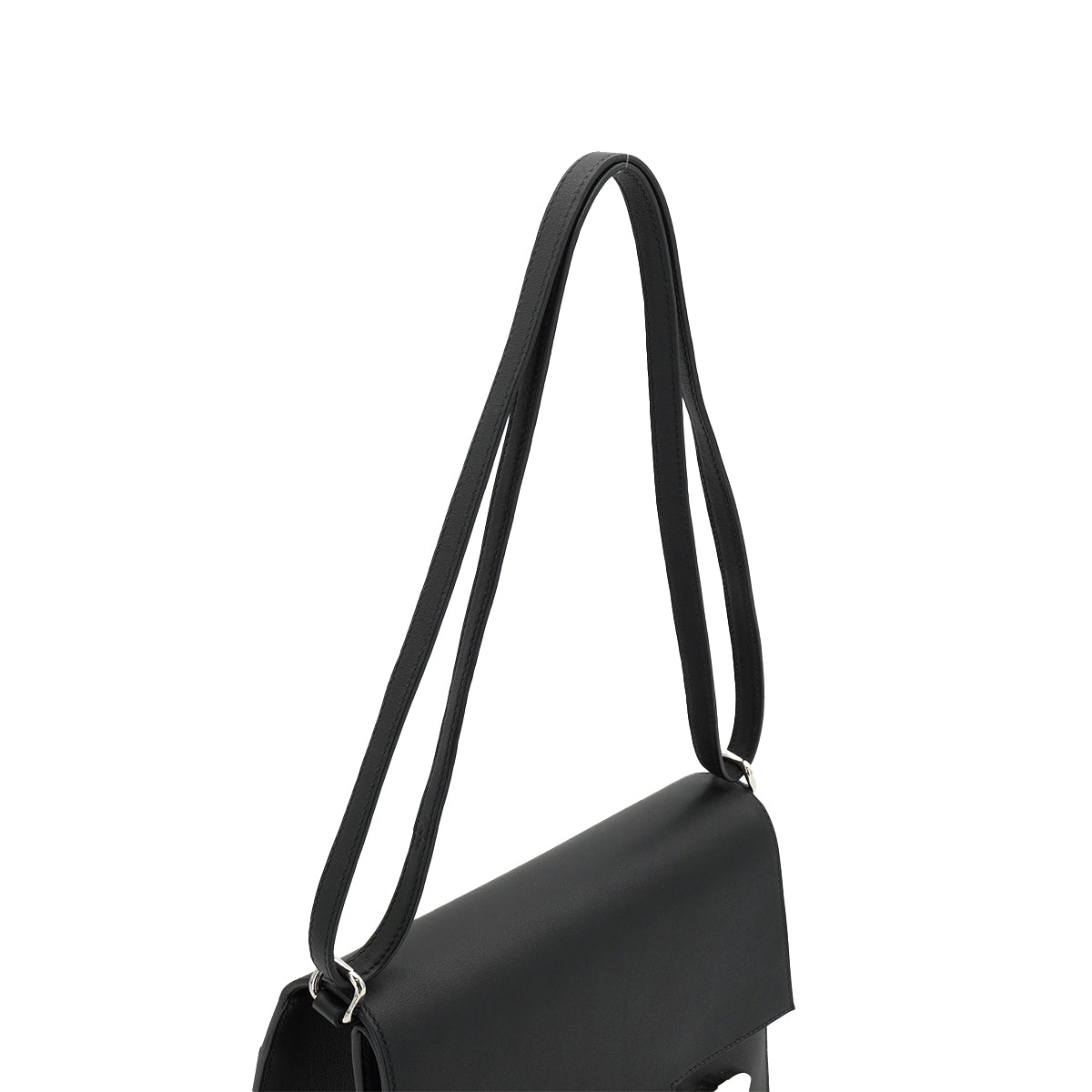 HERMES BOUCLE SELLIER BLACK VEAU SWIFT HAND SHOULDER BAG 2023 B STMP PALLADIUM HARDWARE 90335568