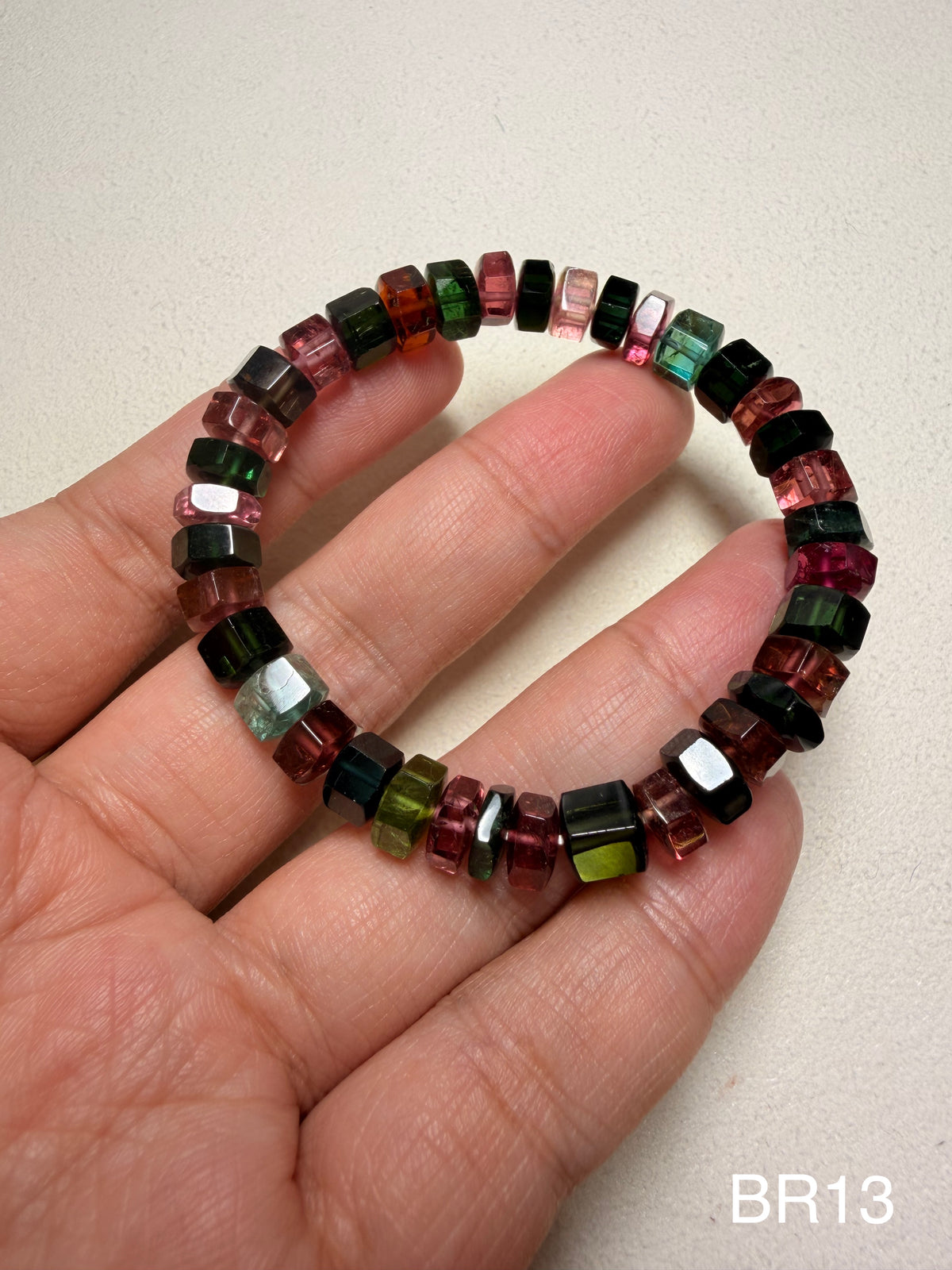 8mm Mix Color Tourmaline Bracelet BR13
