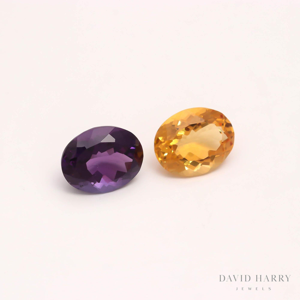 18.58ct Citrine & Amethyst Pair