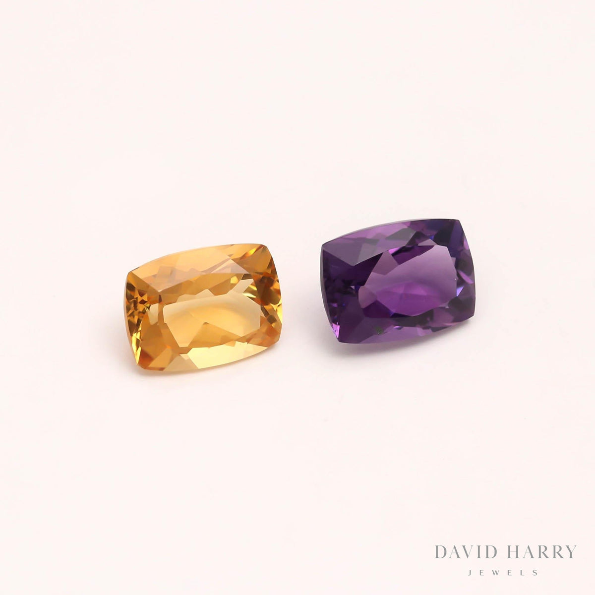 16ct Citrine & Amethyst Pair