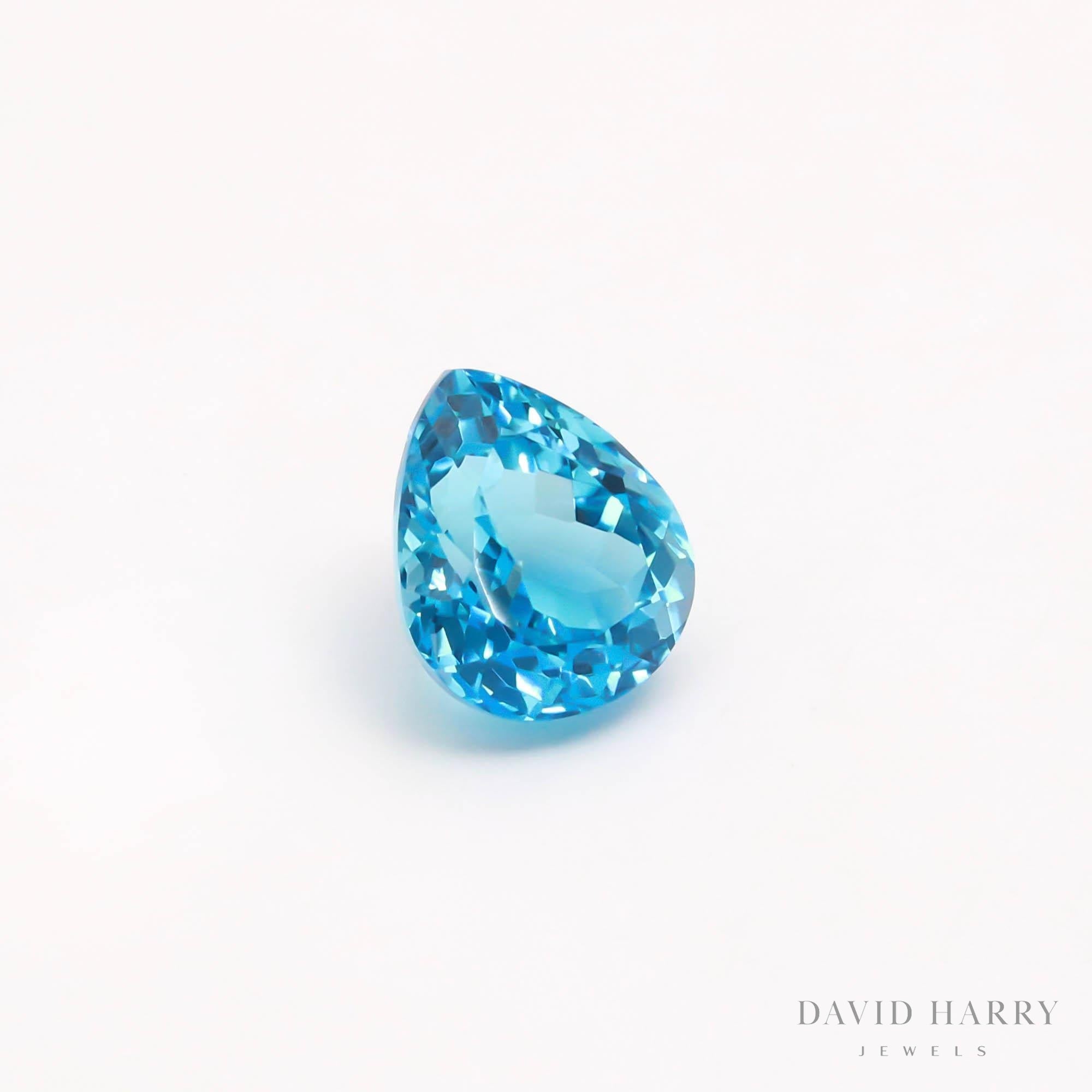 12.46ct Swiss Blue Topaz