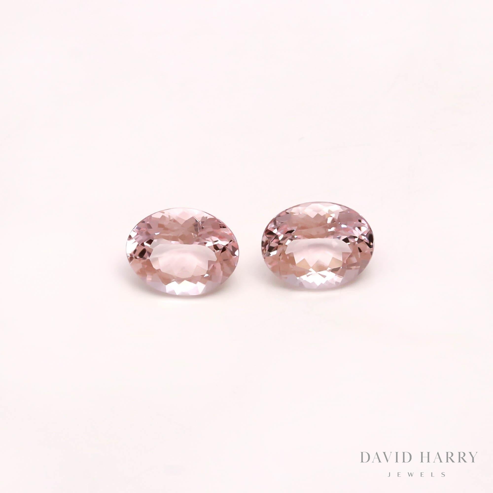 5.14ct Pink Morganite Pair