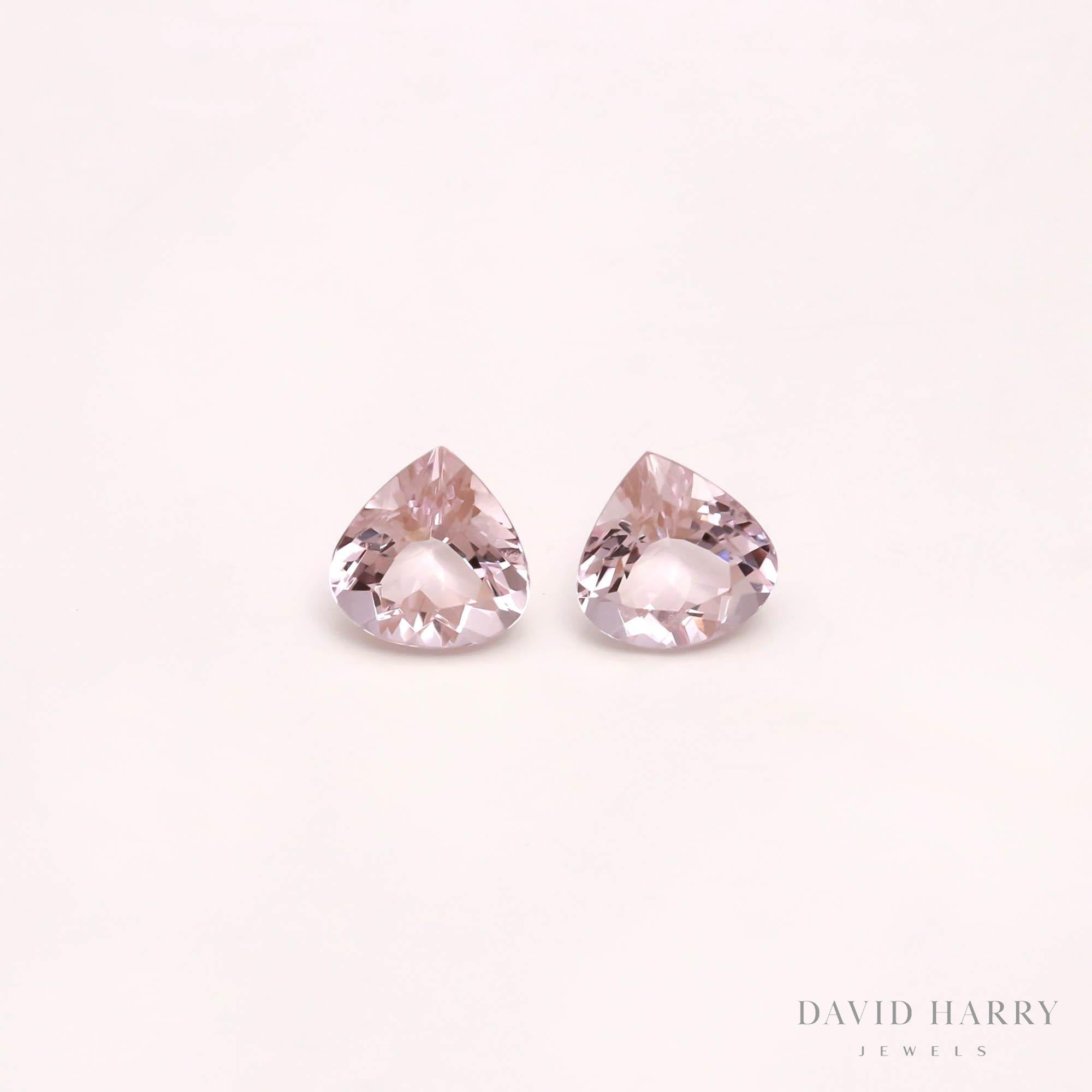 2.99ct Pink Morganite Pair