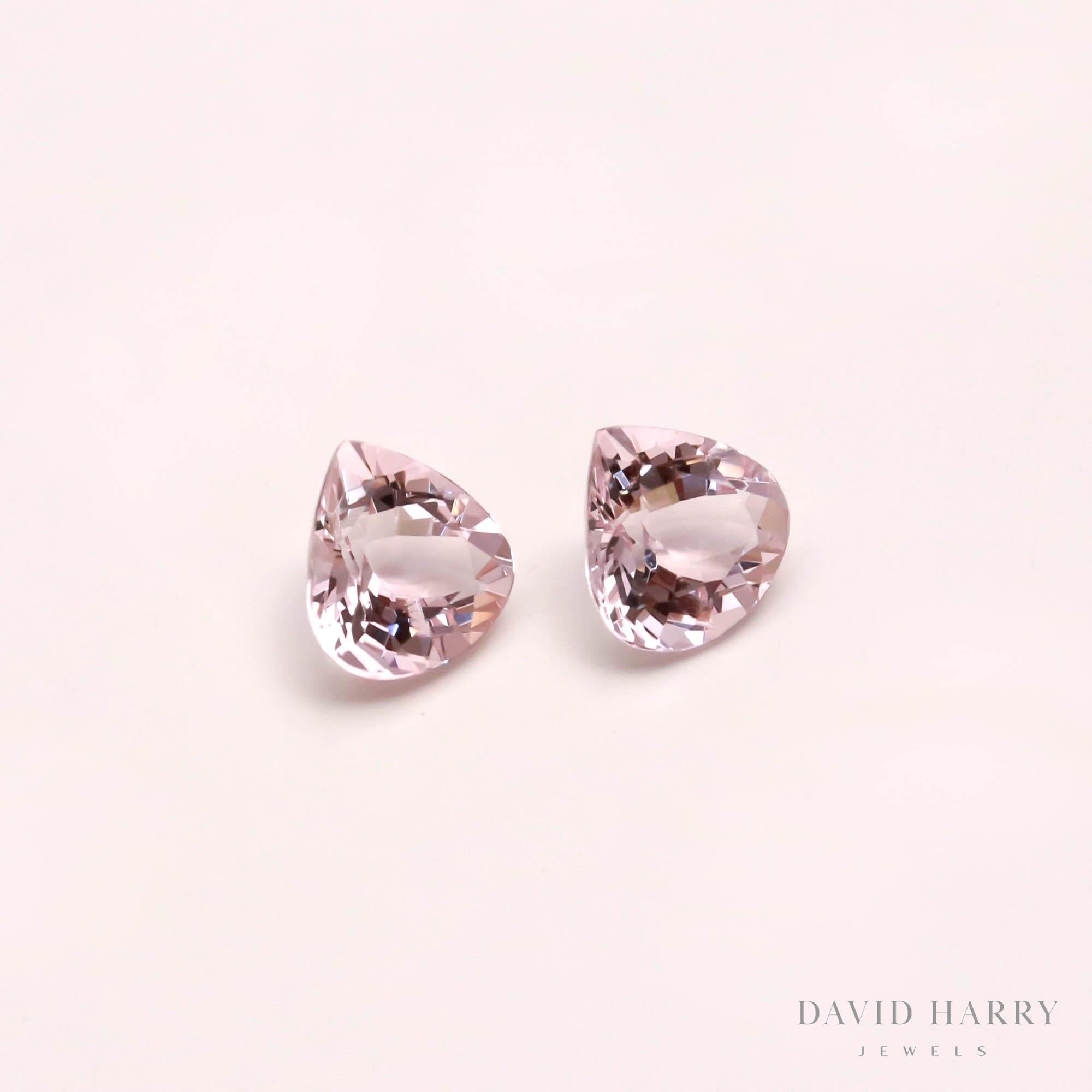 2.99ct Pink Morganite Pair