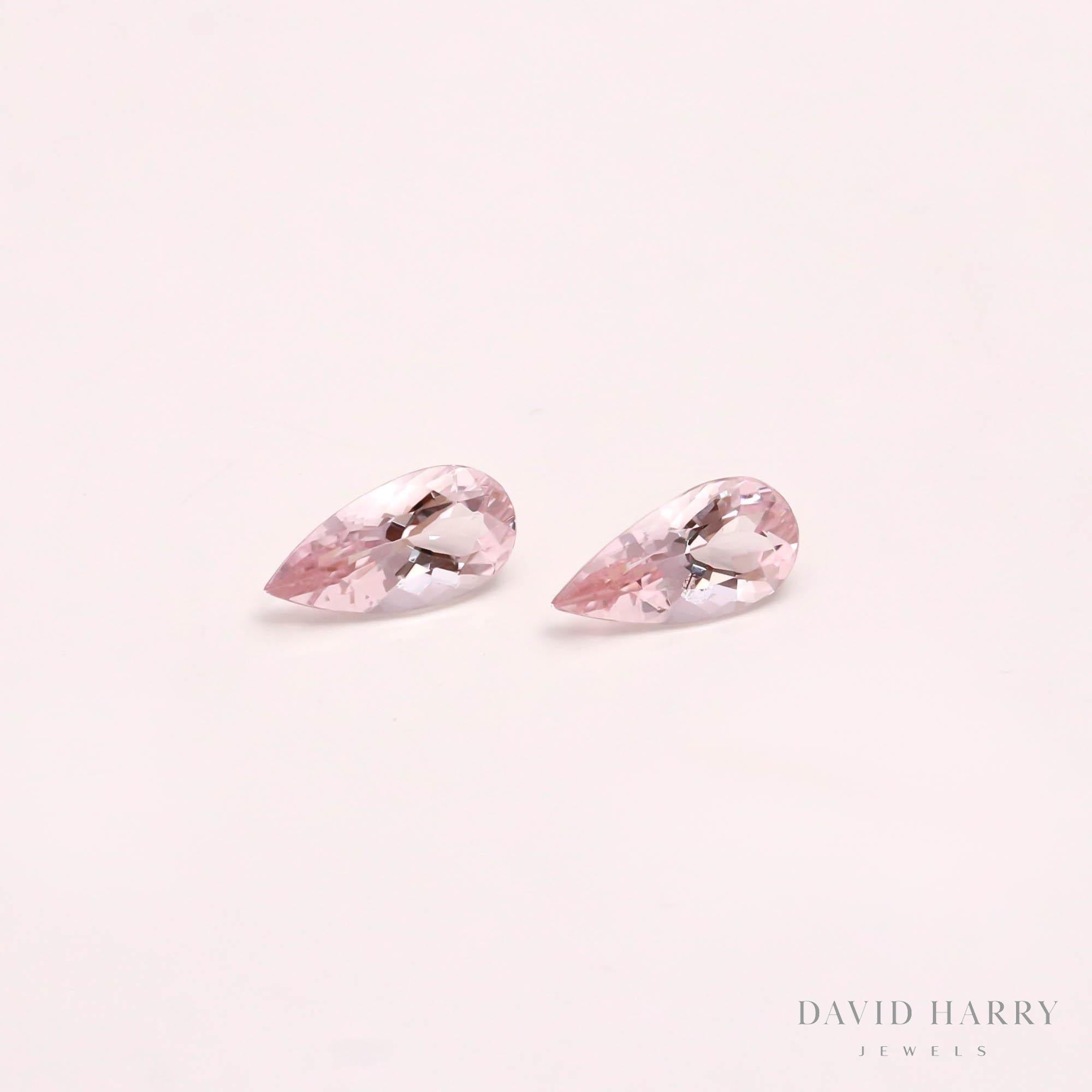 3.9ct Pink Morganite Pair