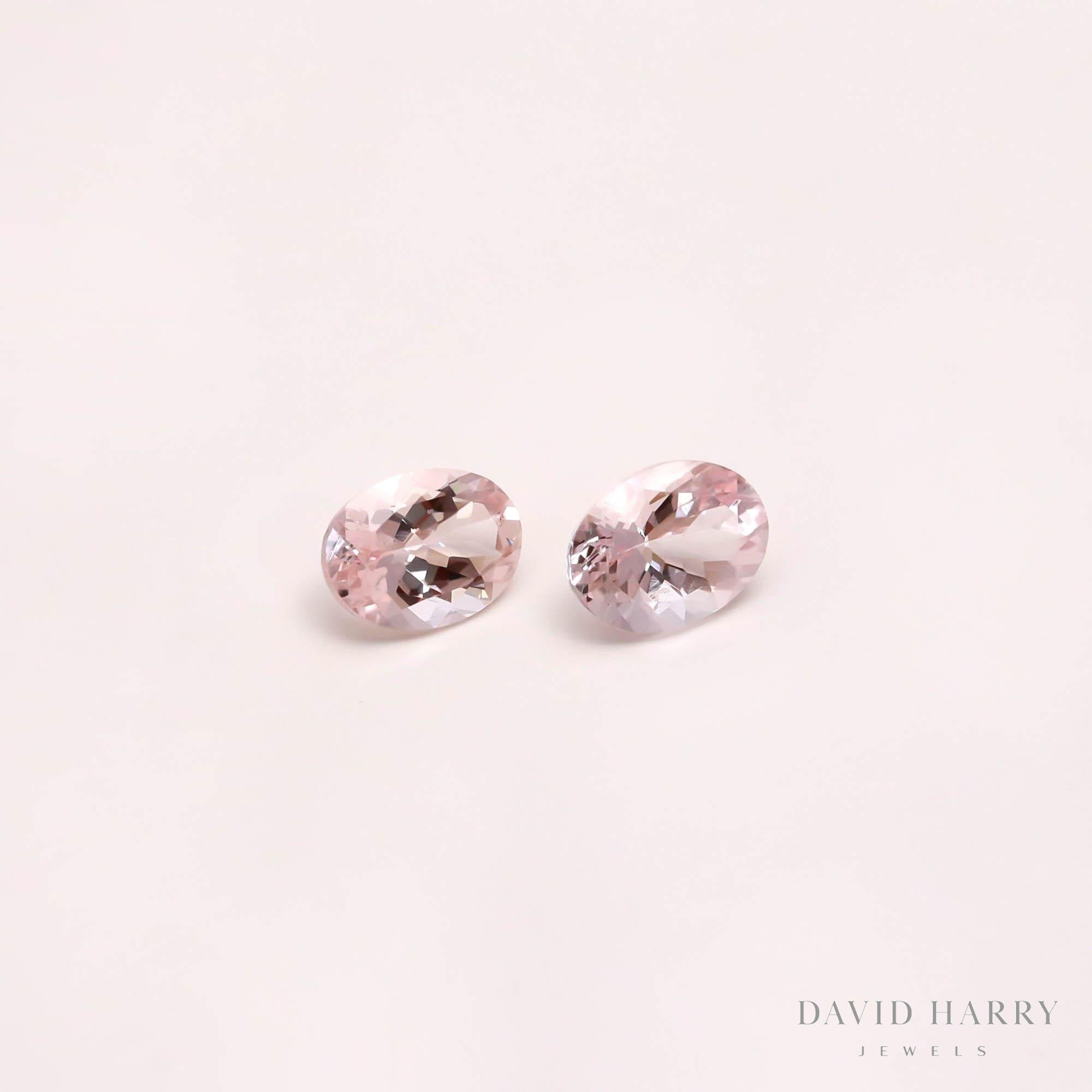 2.25ct Pink Morganite Pair
