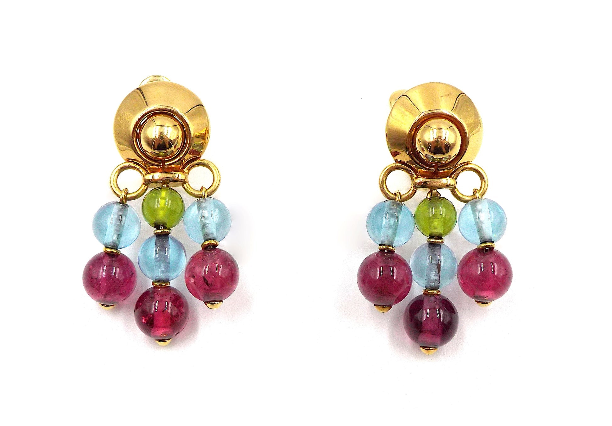 Bulgari Multi-Gem Gold Earrings ASC5476